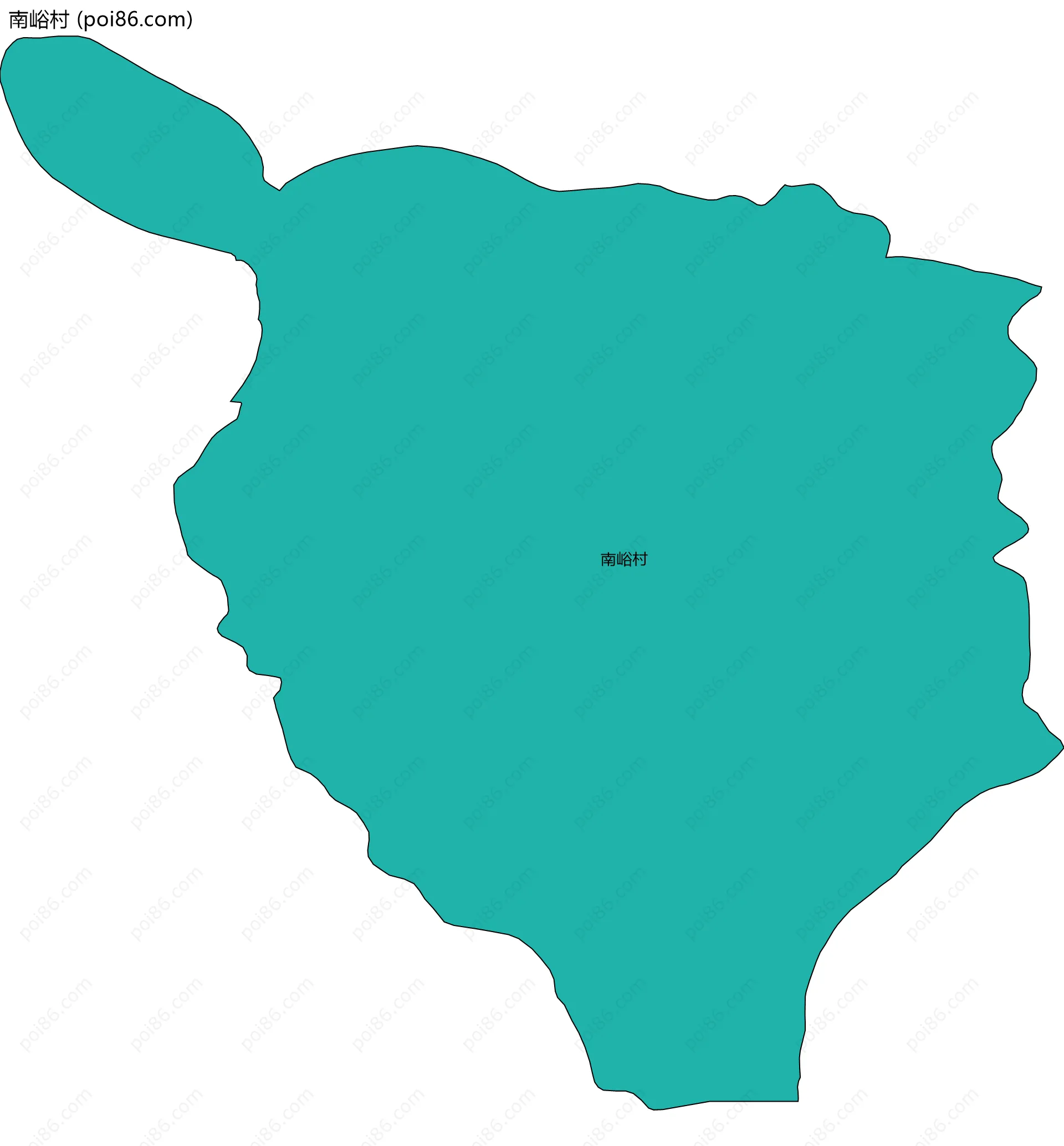 南峪村边界地图