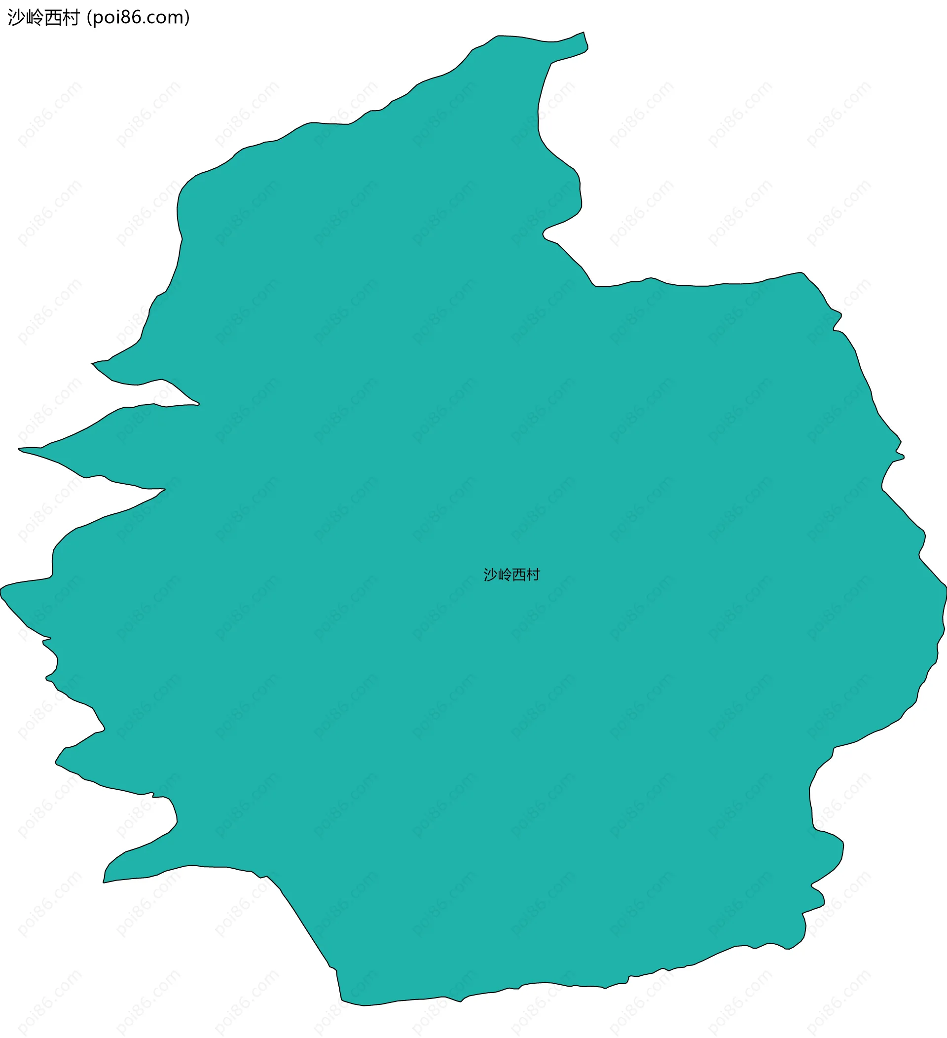 沙岭西村边界地图