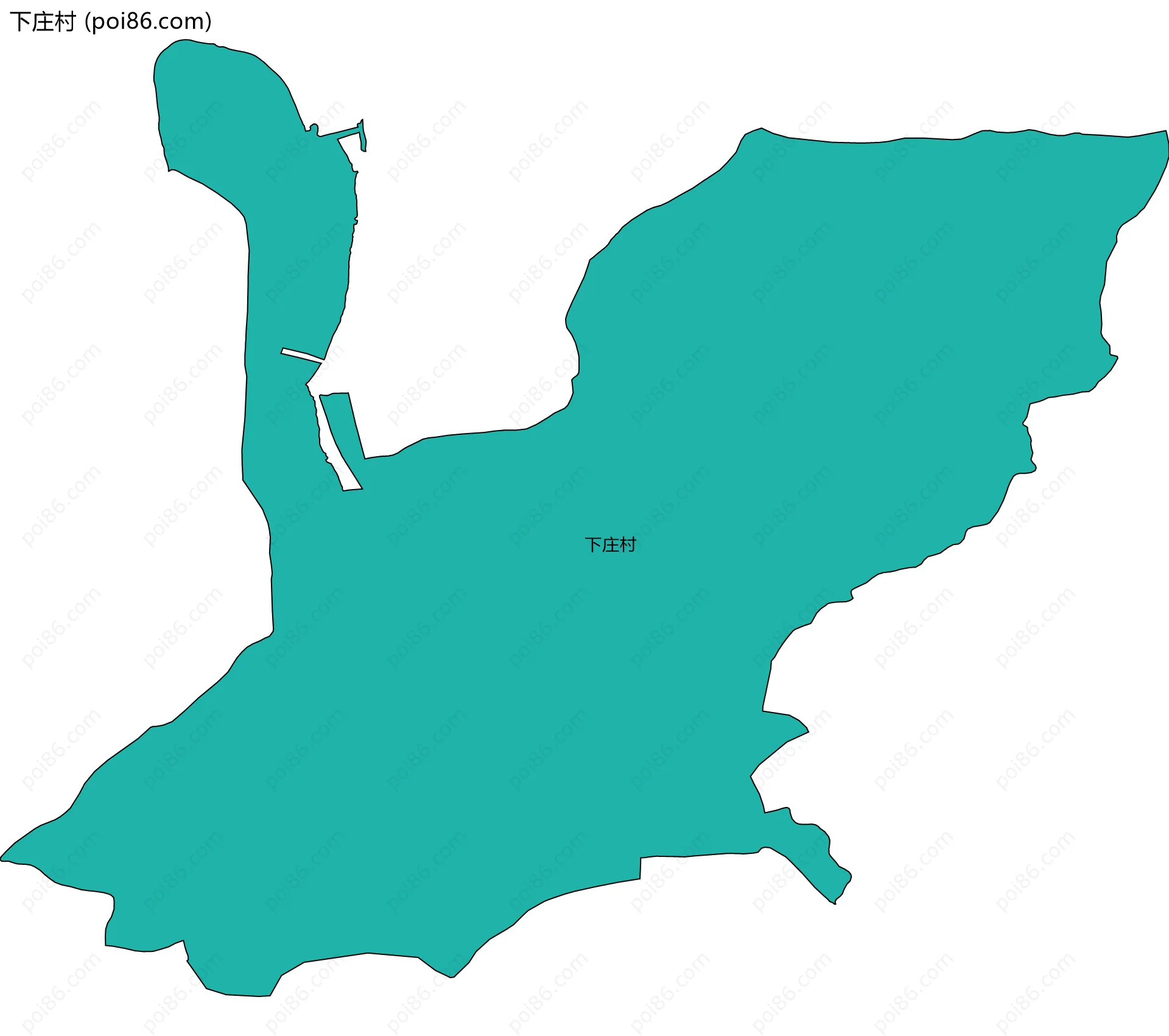 下庄村边界地图