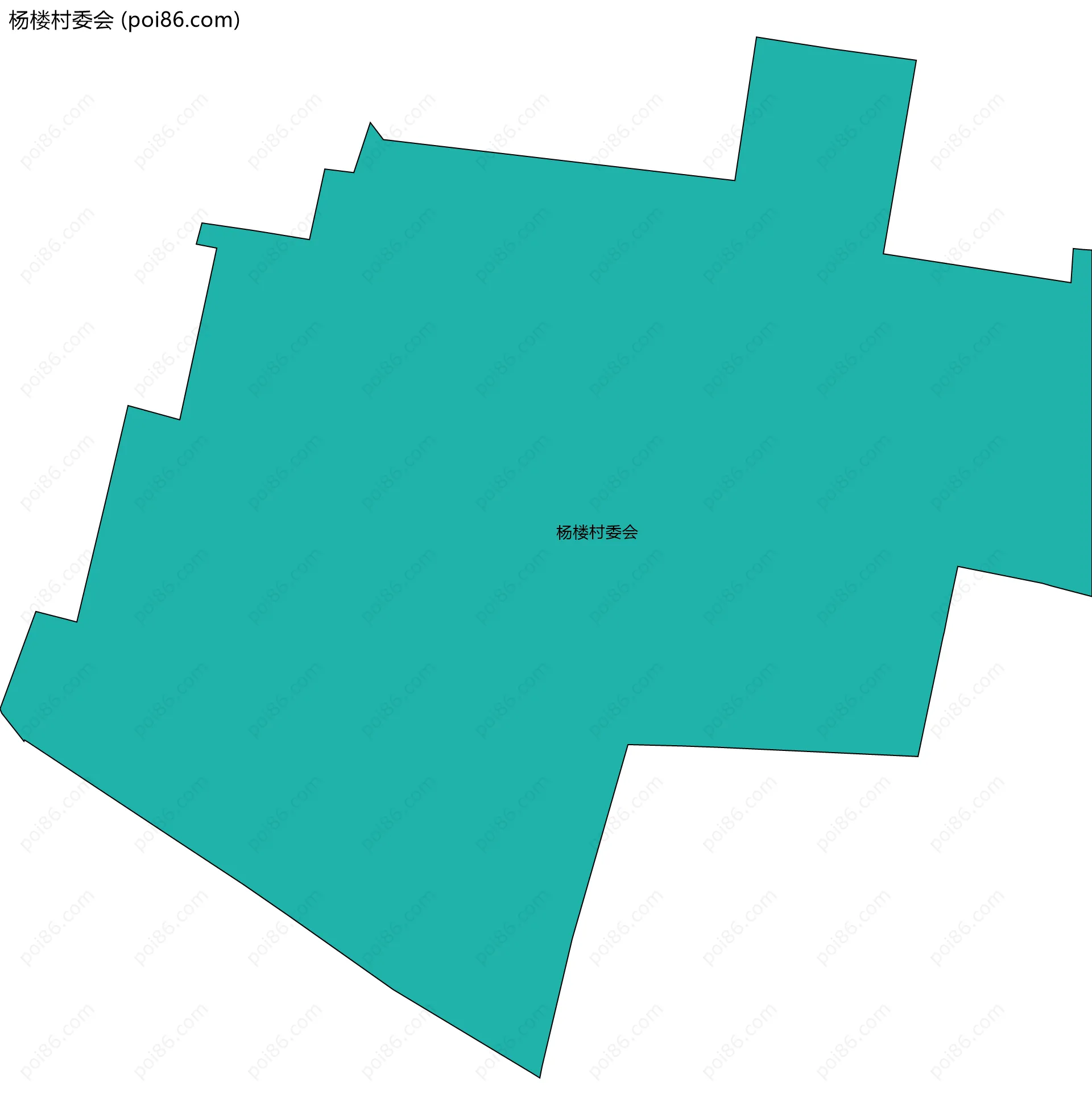 杨楼村委会边界地图