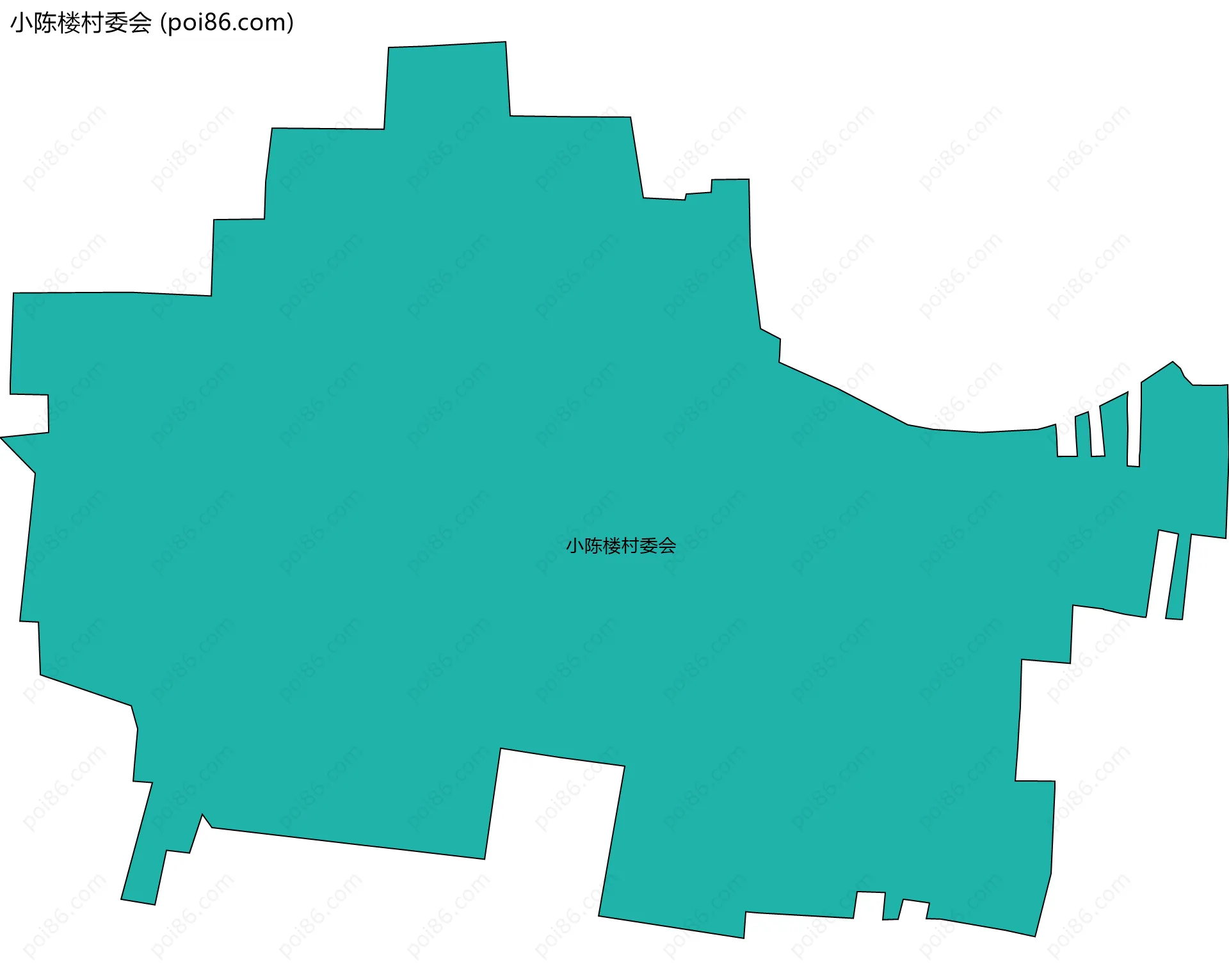 小陈楼村委会边界地图