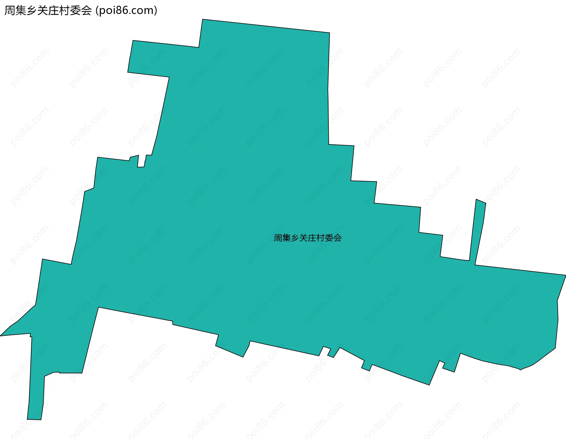 周集乡关庄村委会边界地图
