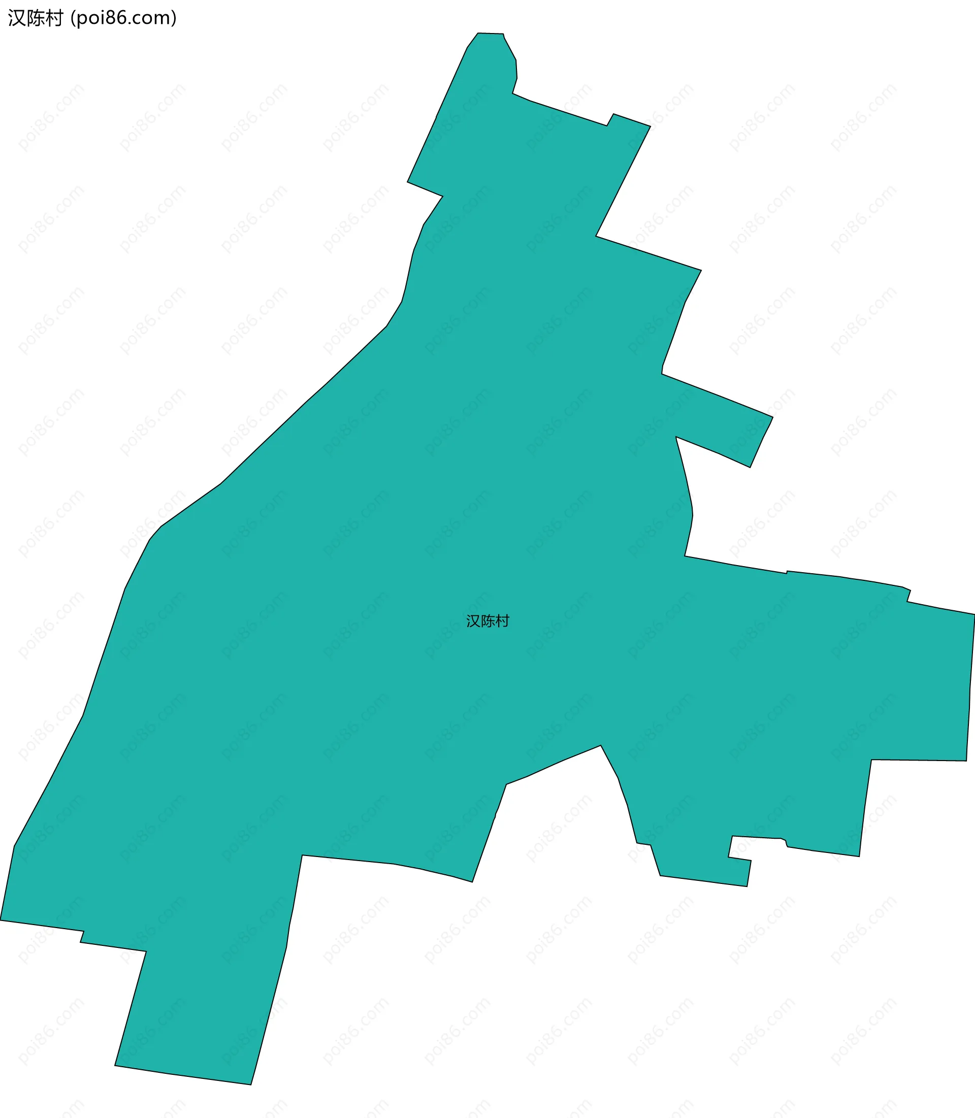 汉陈村边界地图