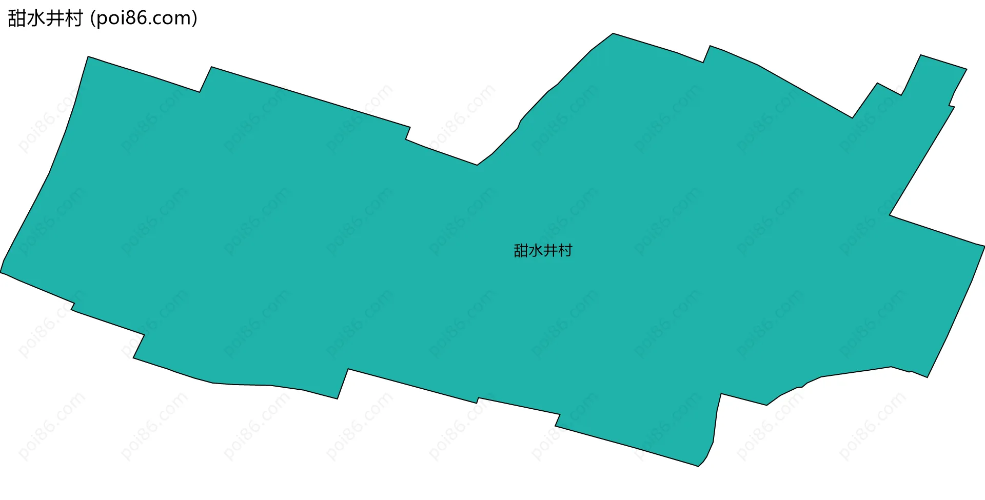 甜水井村边界地图