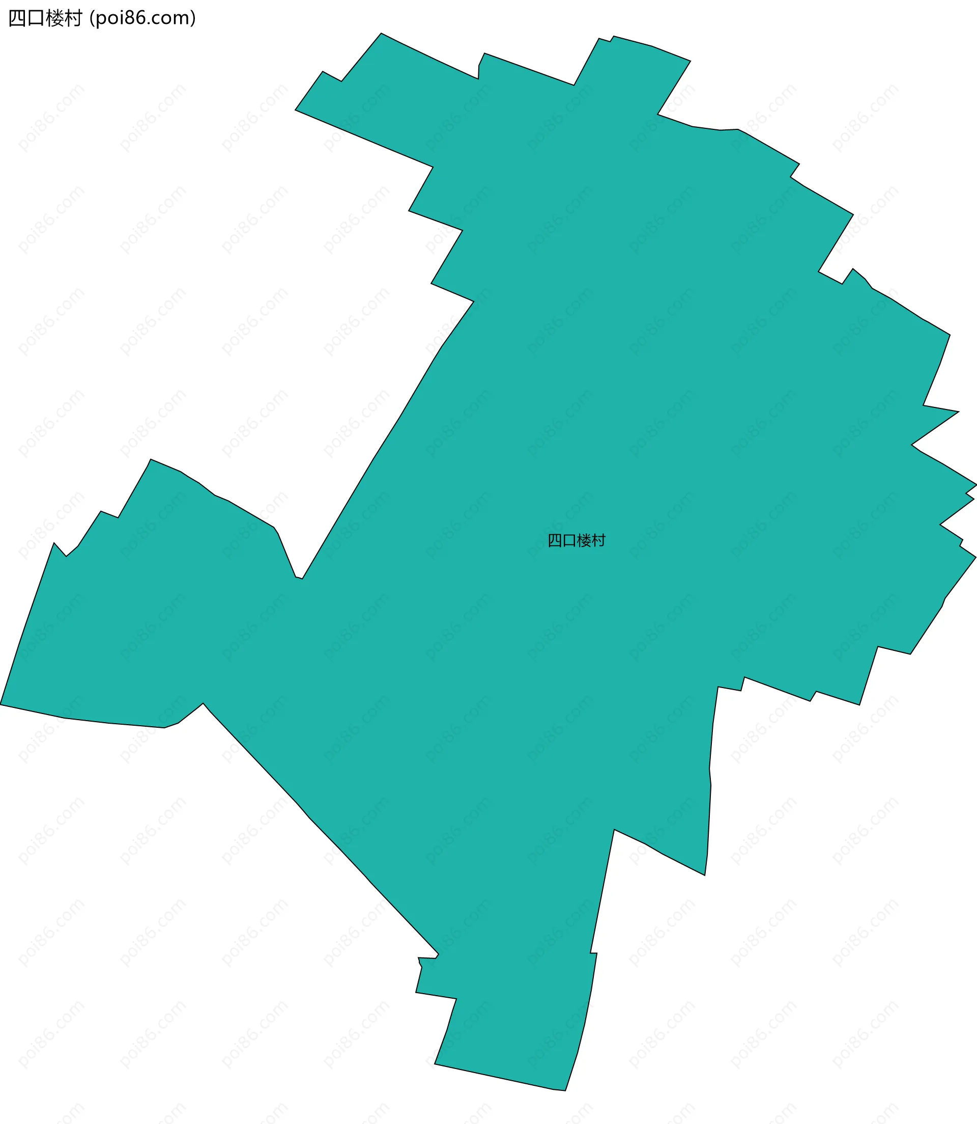 四口楼村边界地图