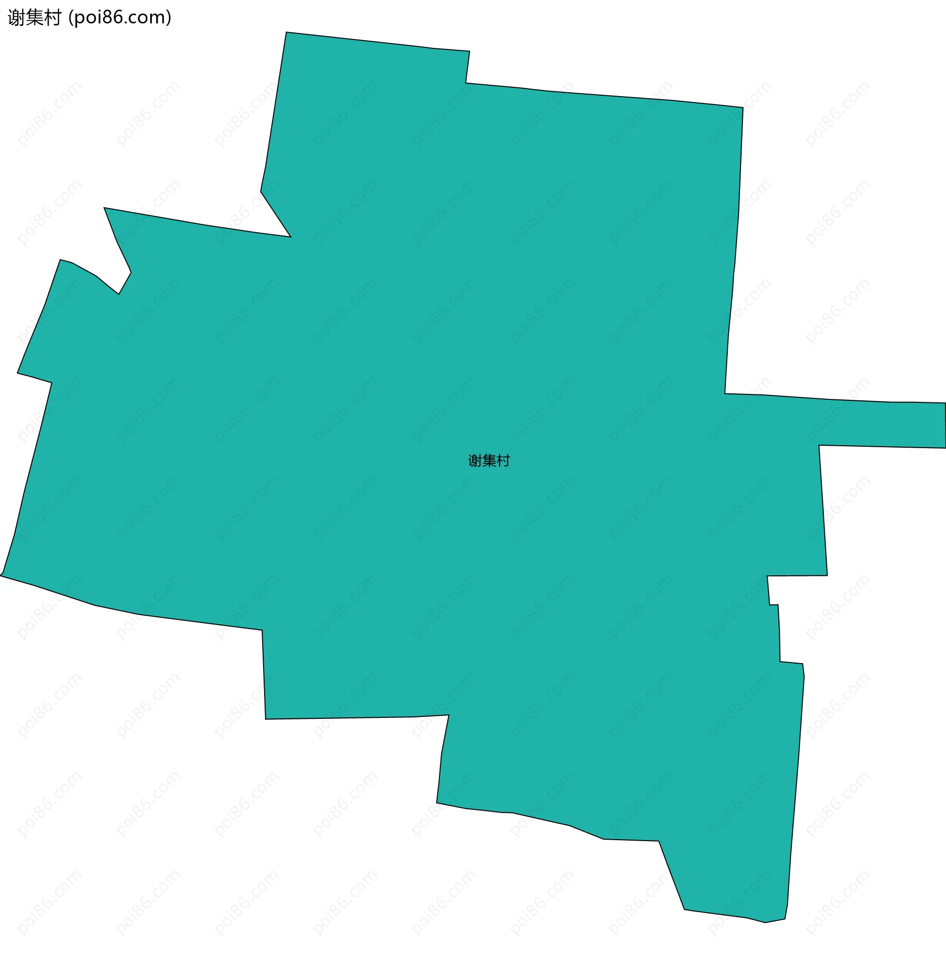 谢集村边界地图