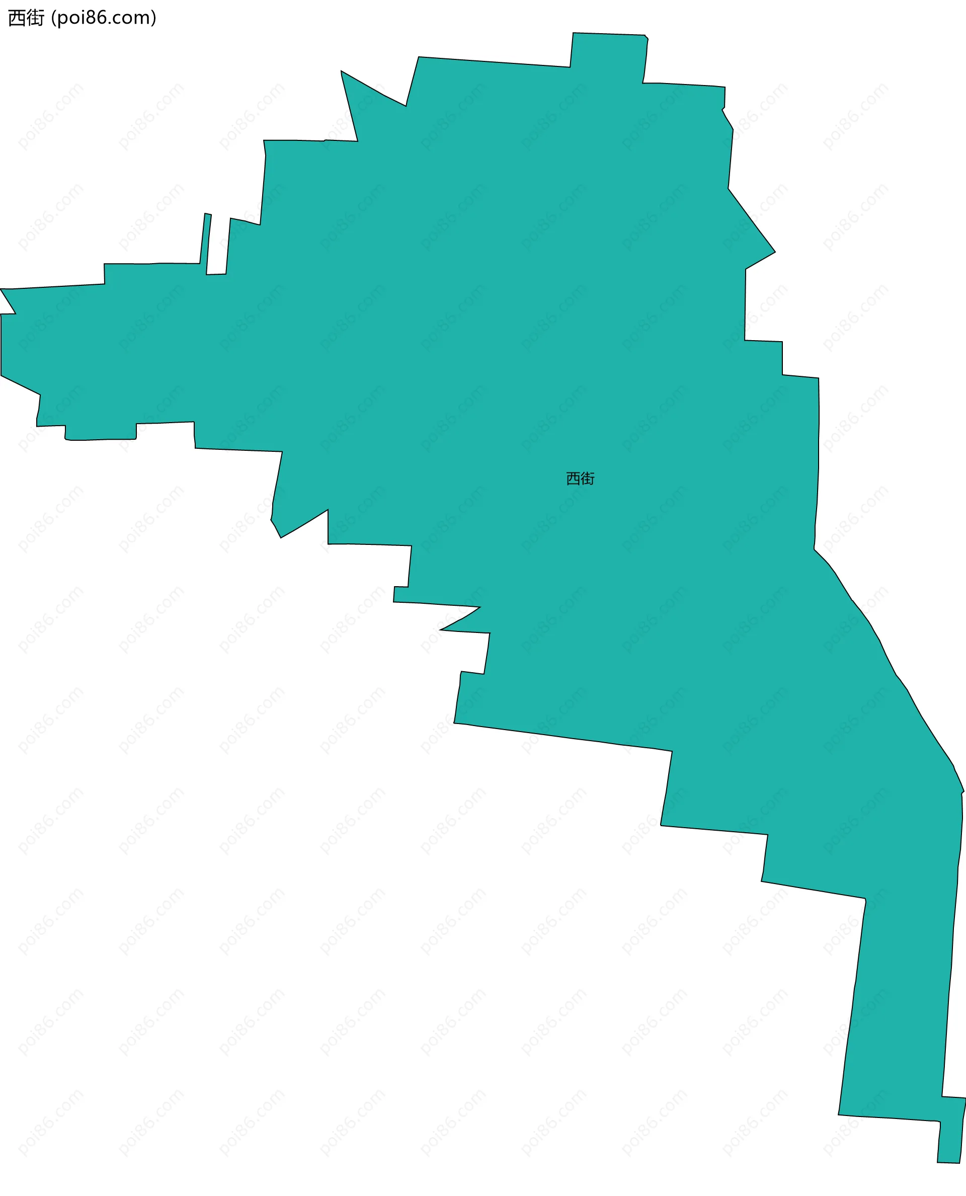 西街边界地图