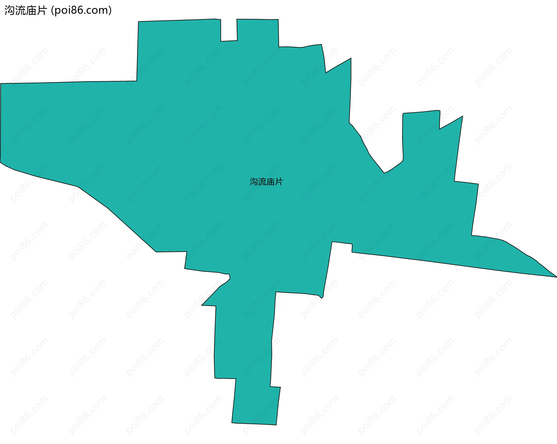 沟流庙片边界地图