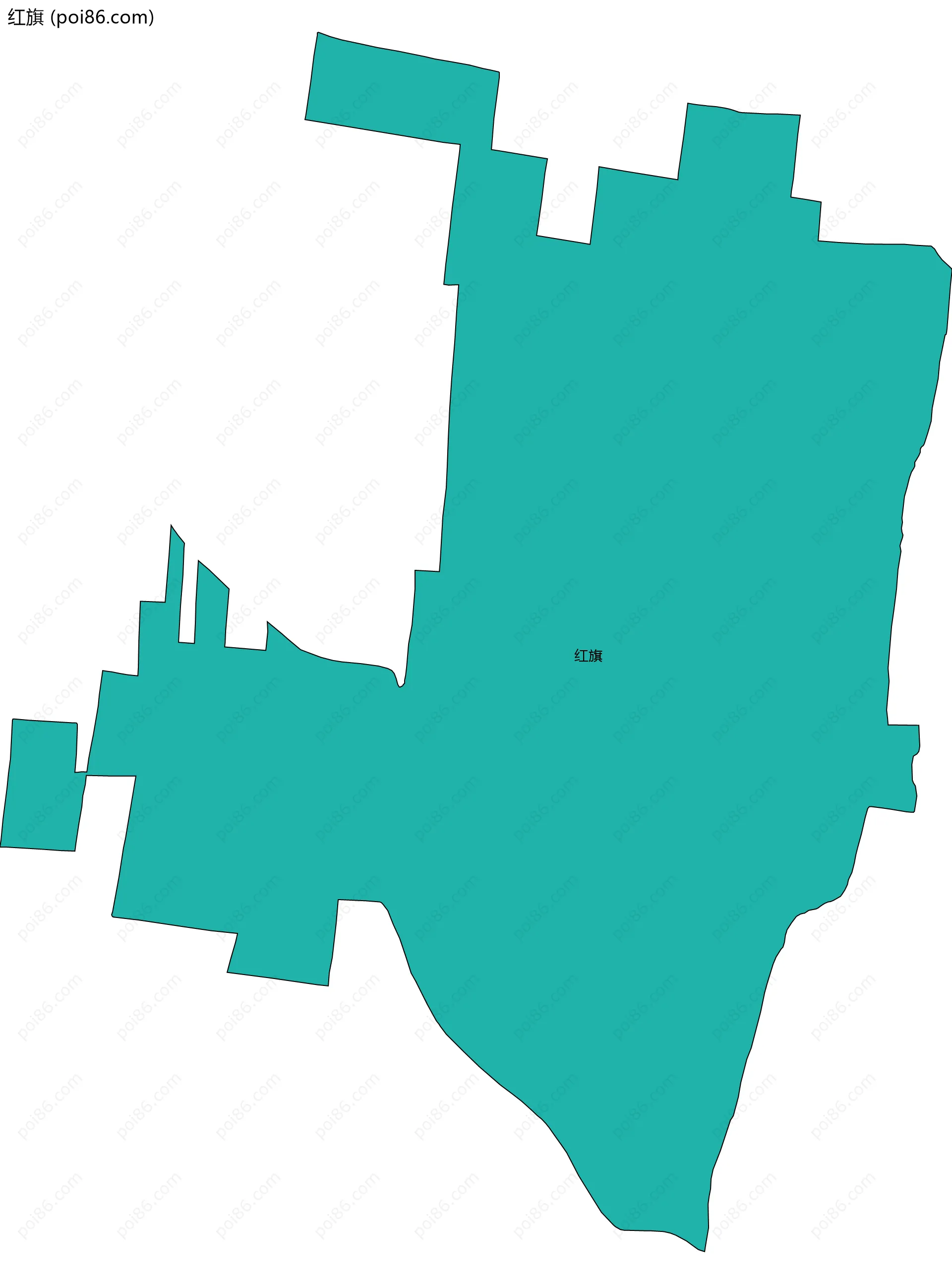 红旗边界地图