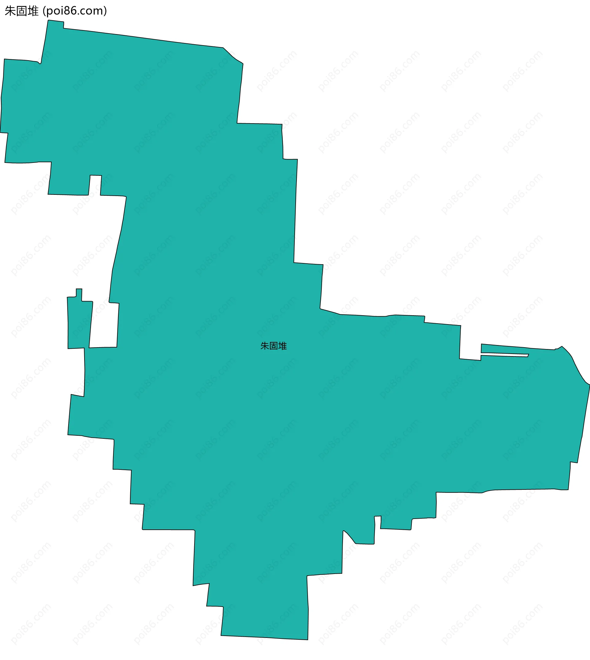 朱固堆边界地图