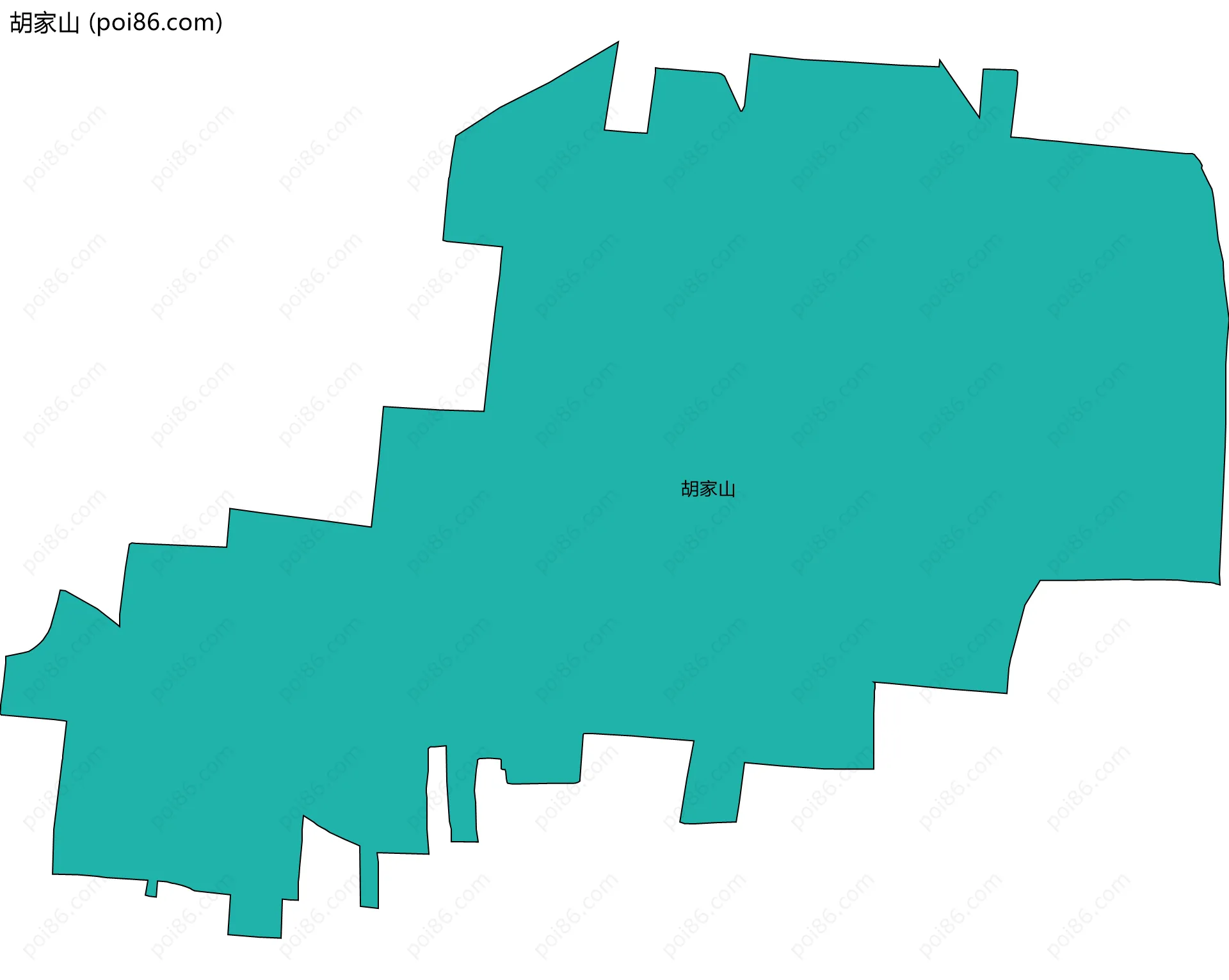 胡家山边界地图