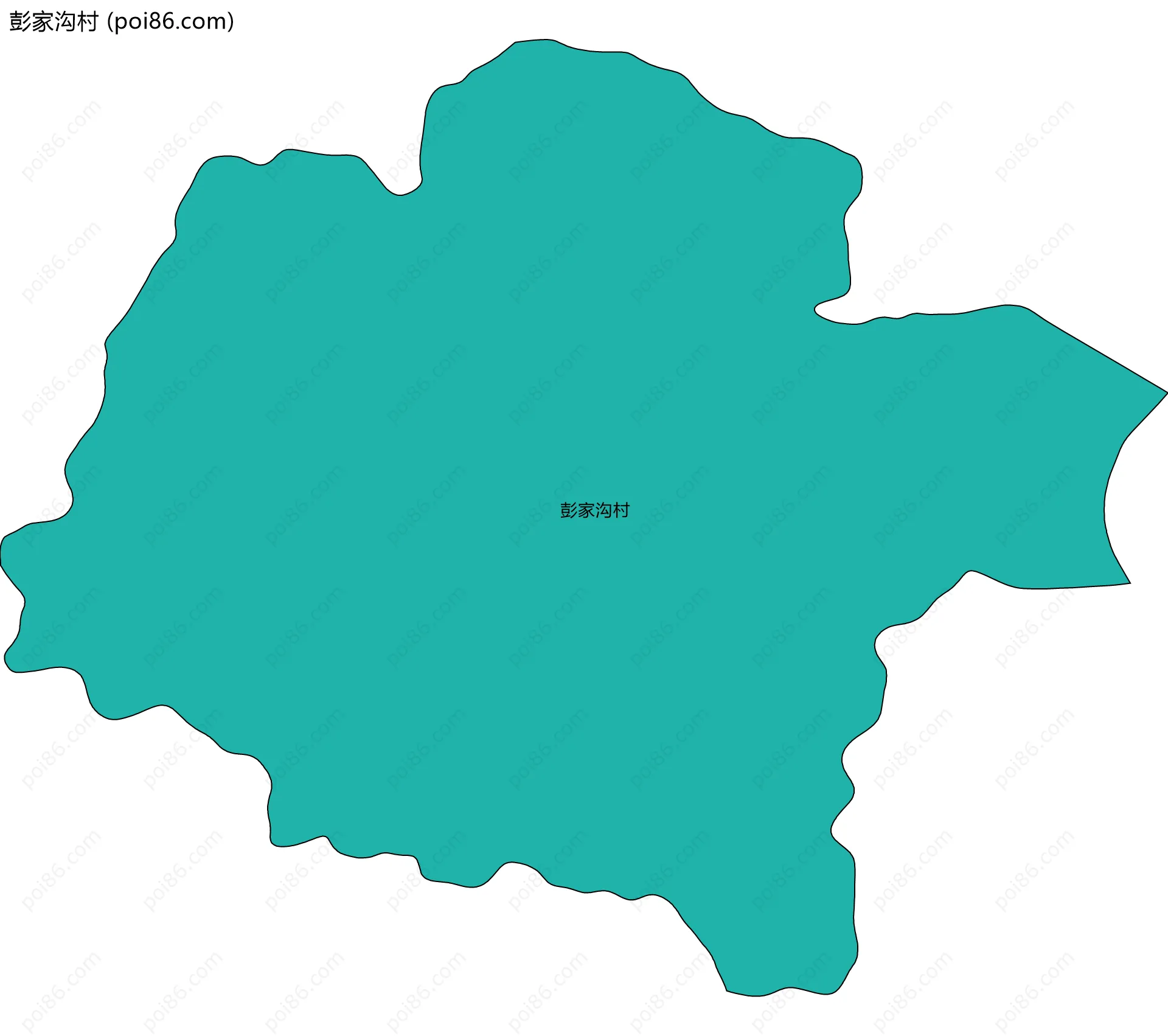 彭家沟村边界地图