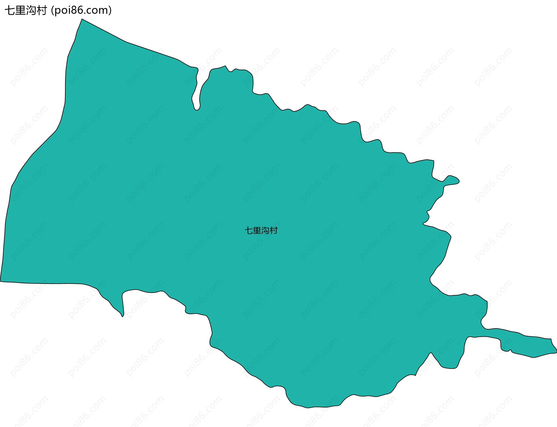 七里沟村边界地图
