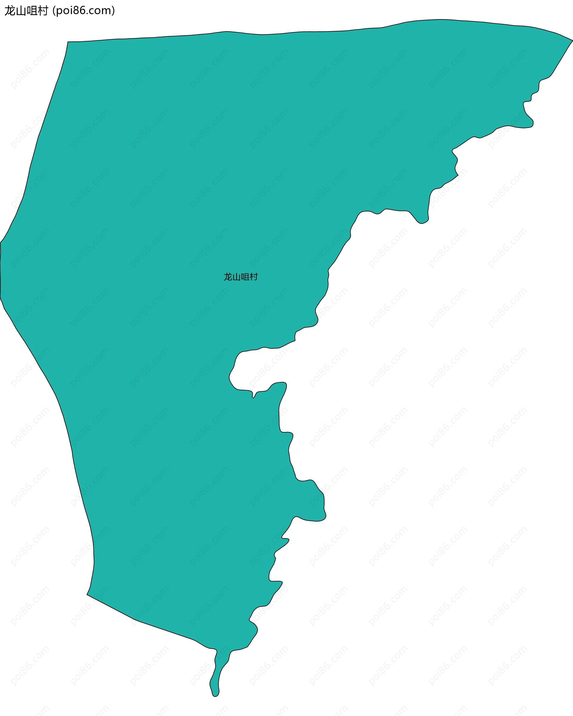 龙山咀村边界地图