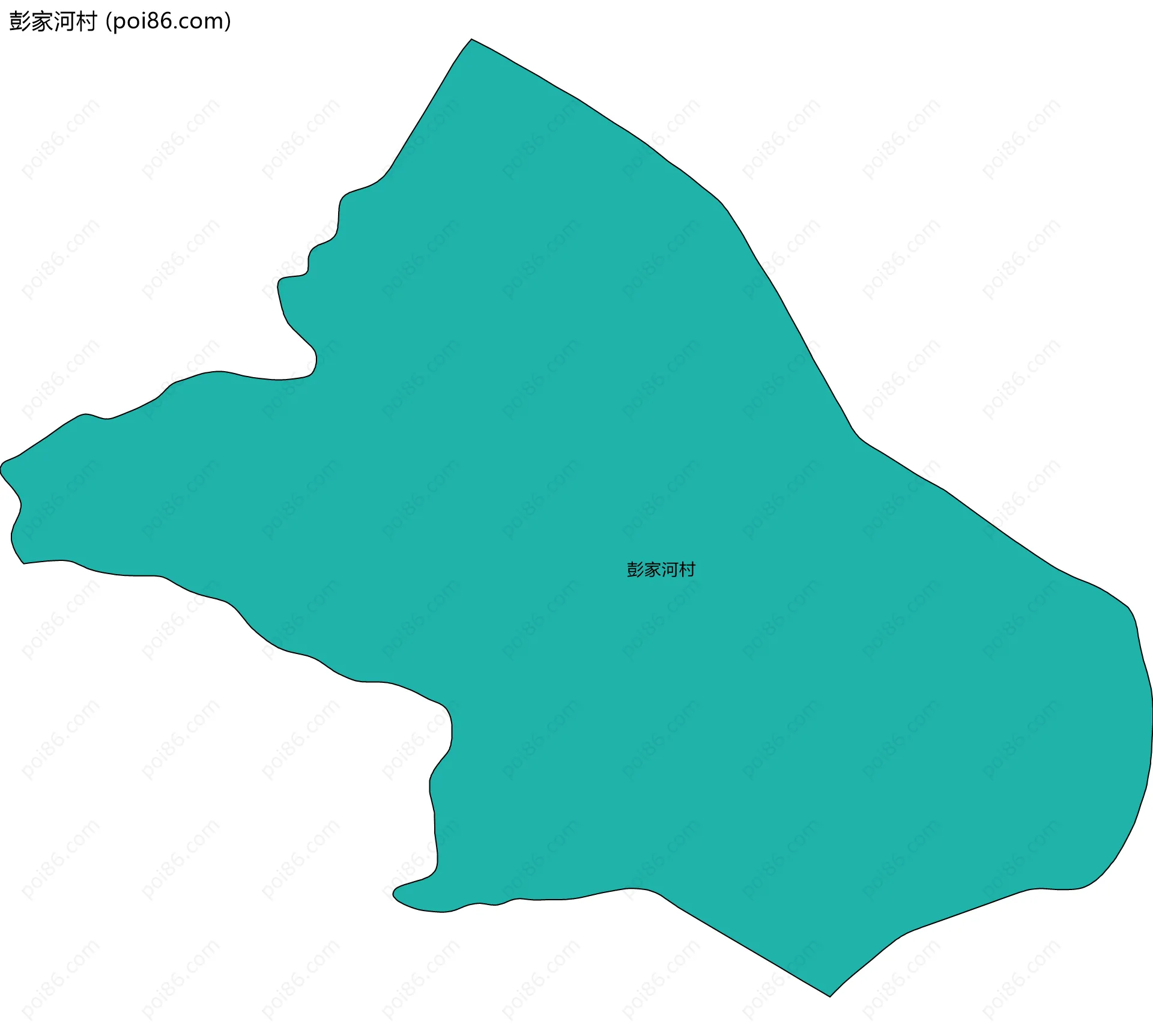 彭家河村边界地图