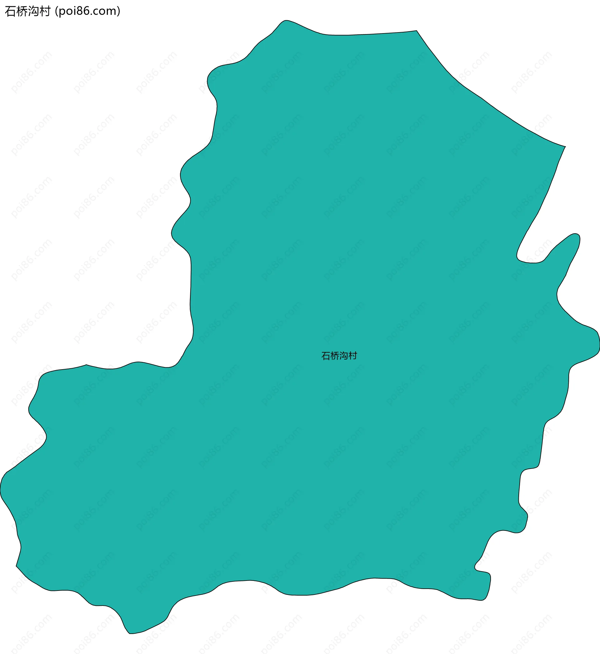 石桥沟村边界地图