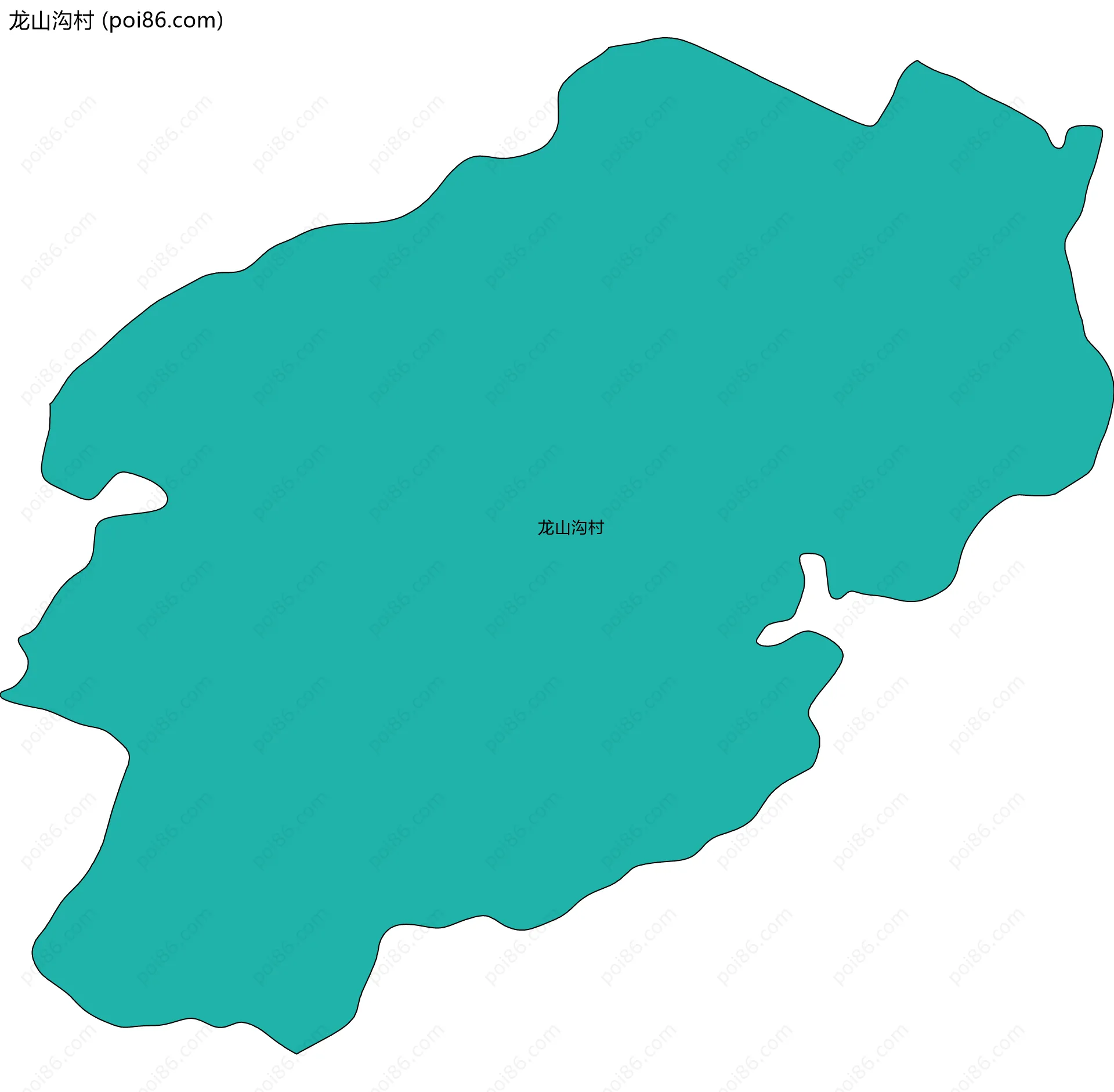 龙山沟村边界地图