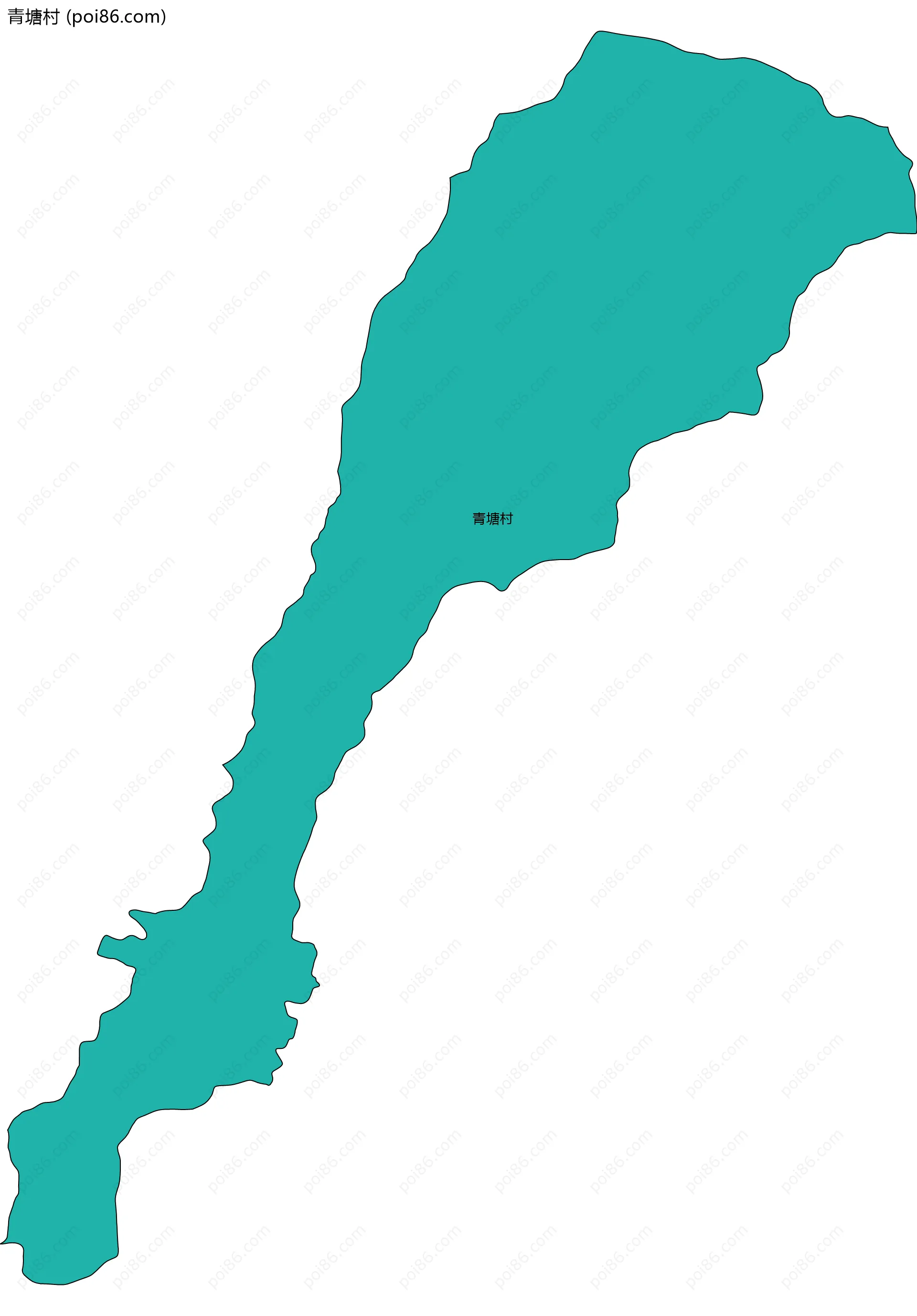 青塘村边界地图