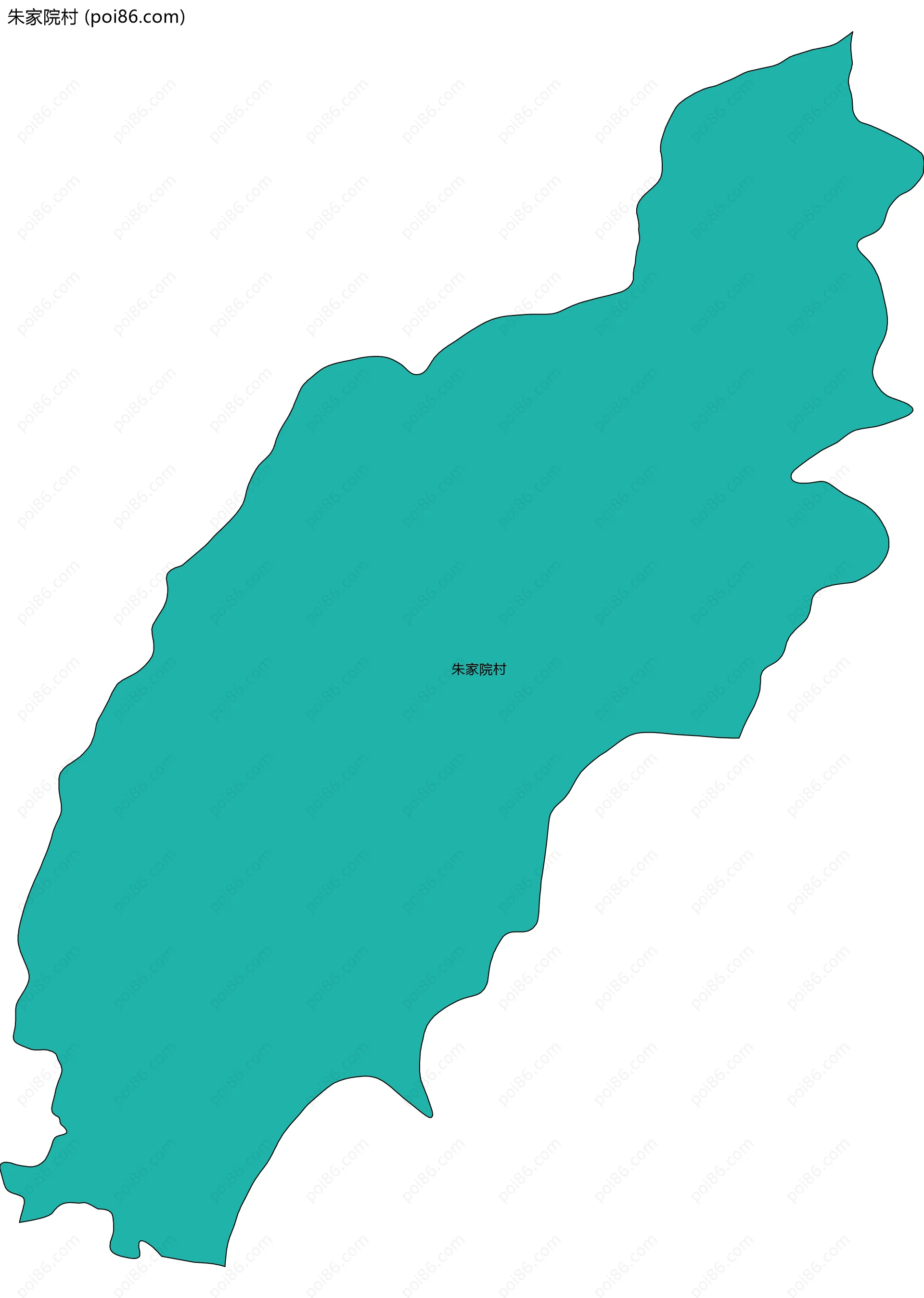 朱家院村边界地图