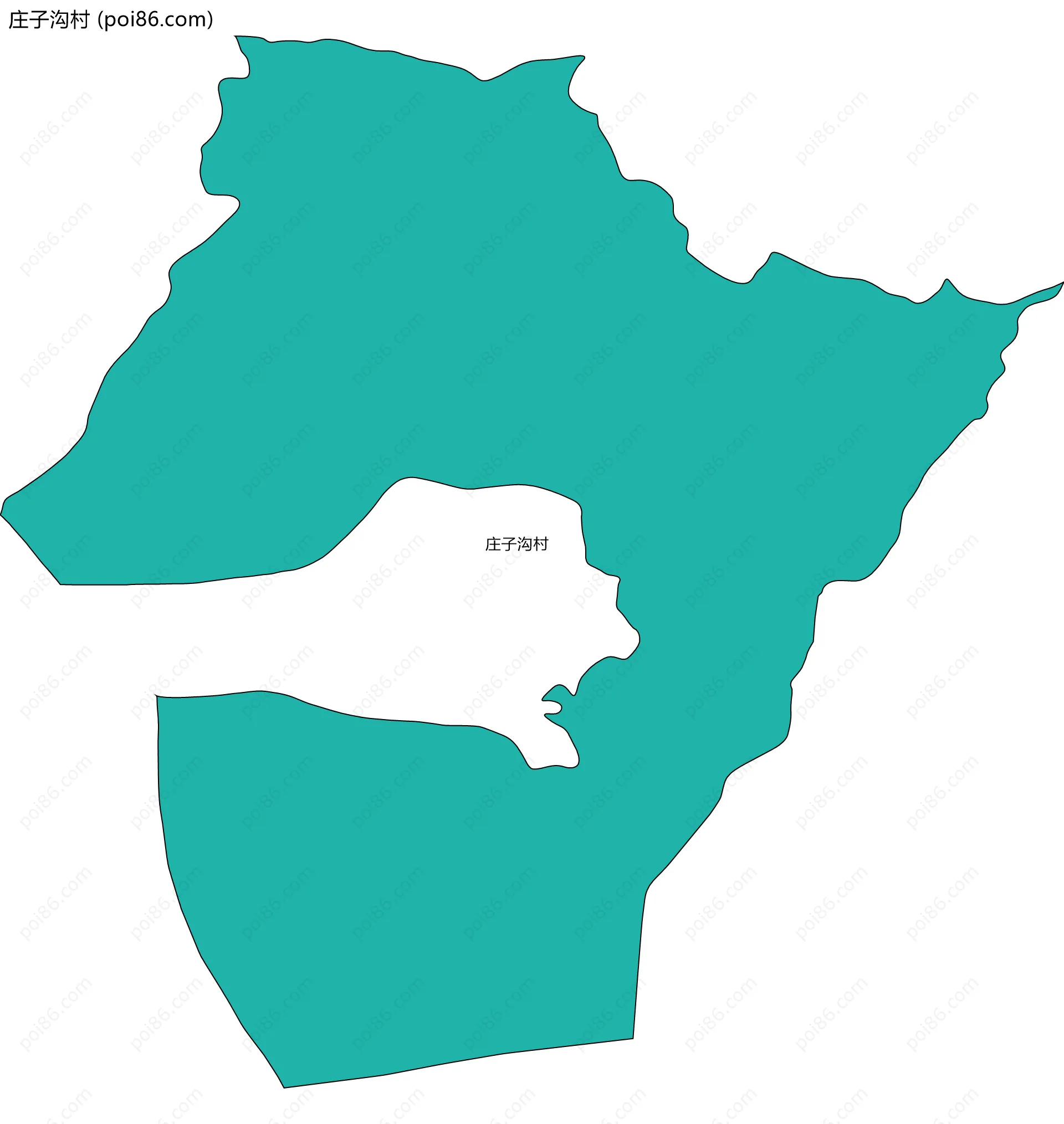 庄子沟村边界地图
