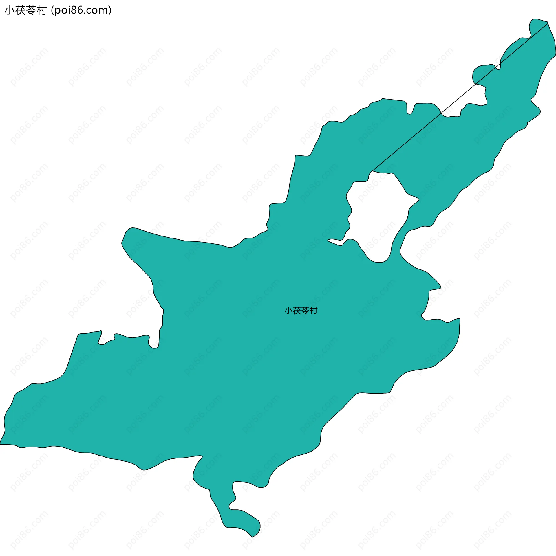 小茯苓村边界地图