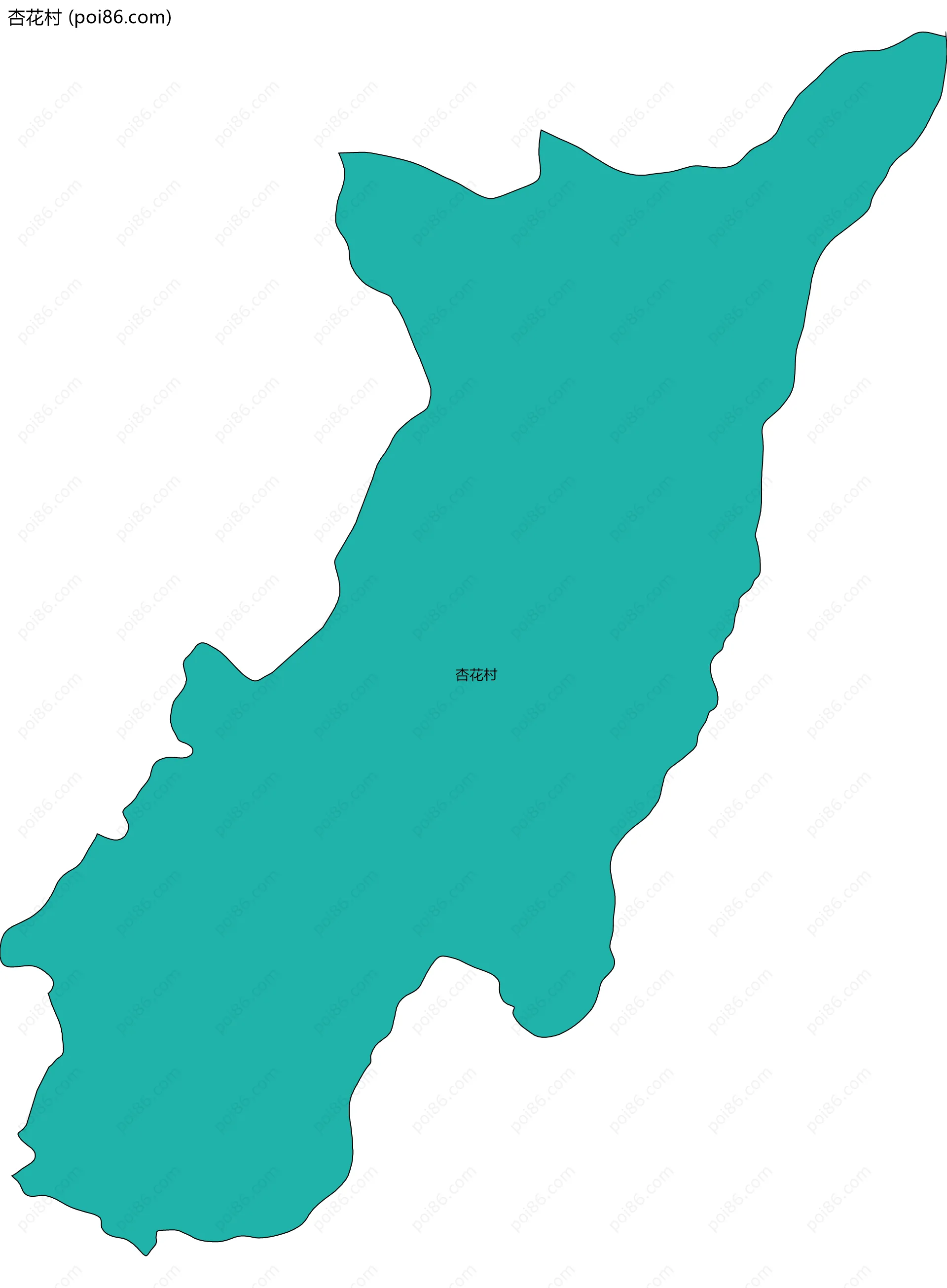 杏花村边界地图