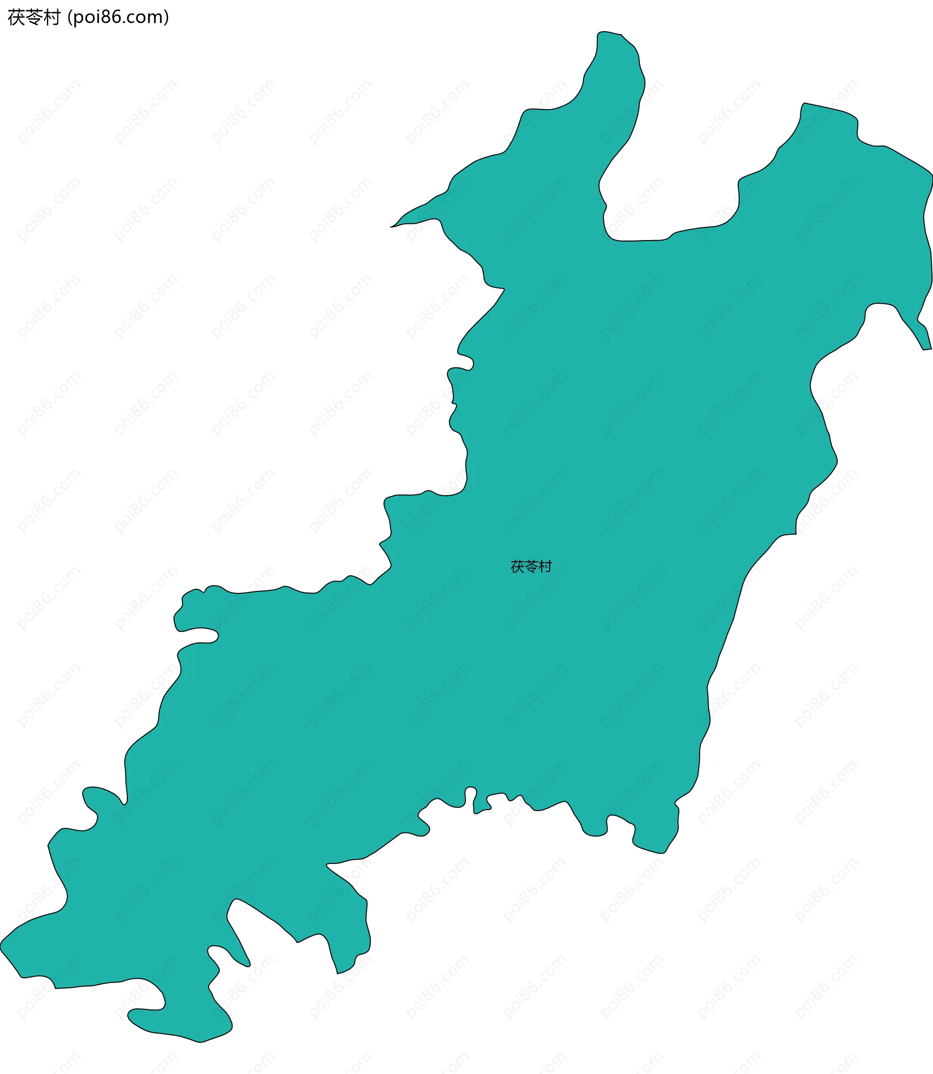 茯苓村边界地图