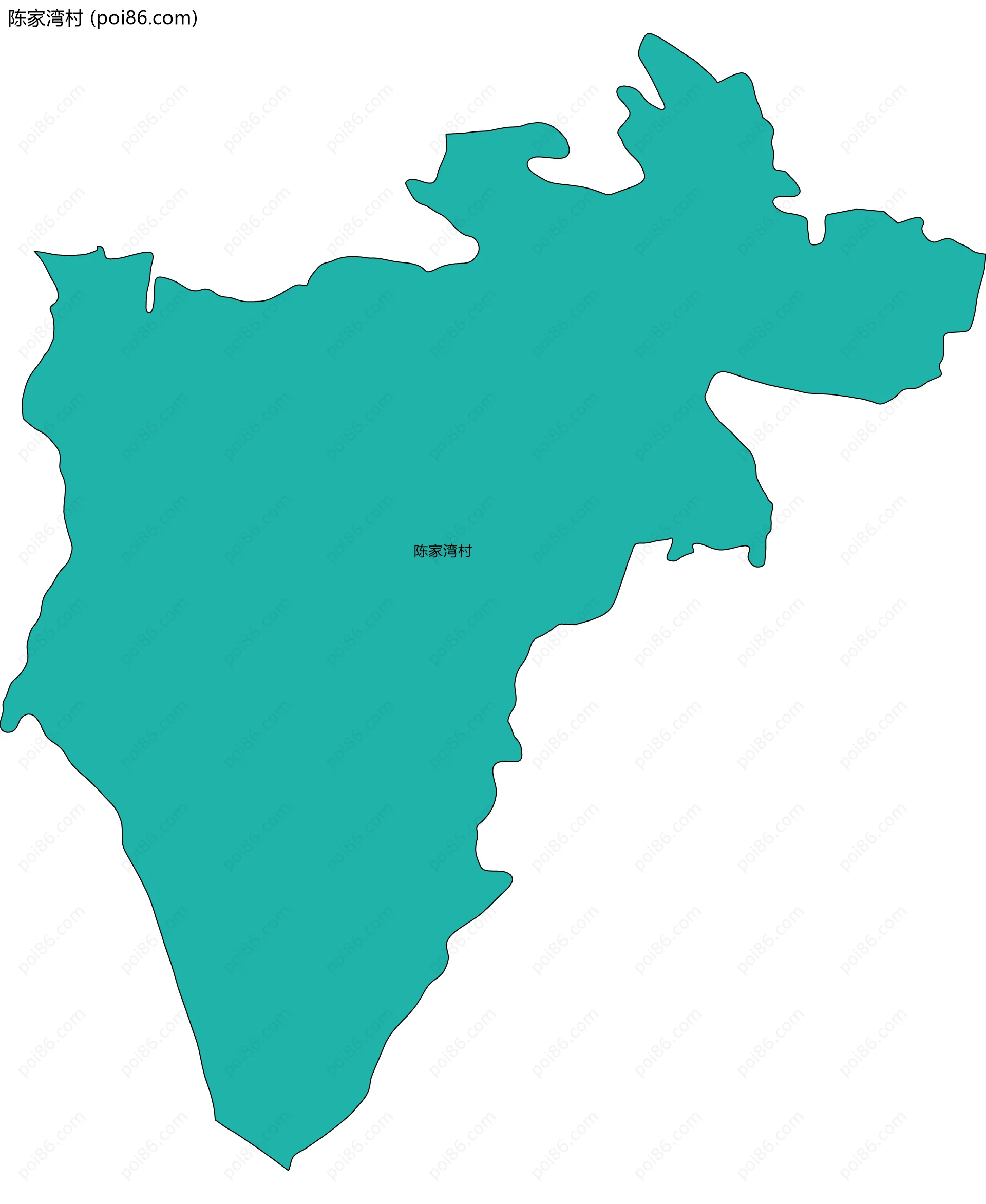 陈家湾村边界地图