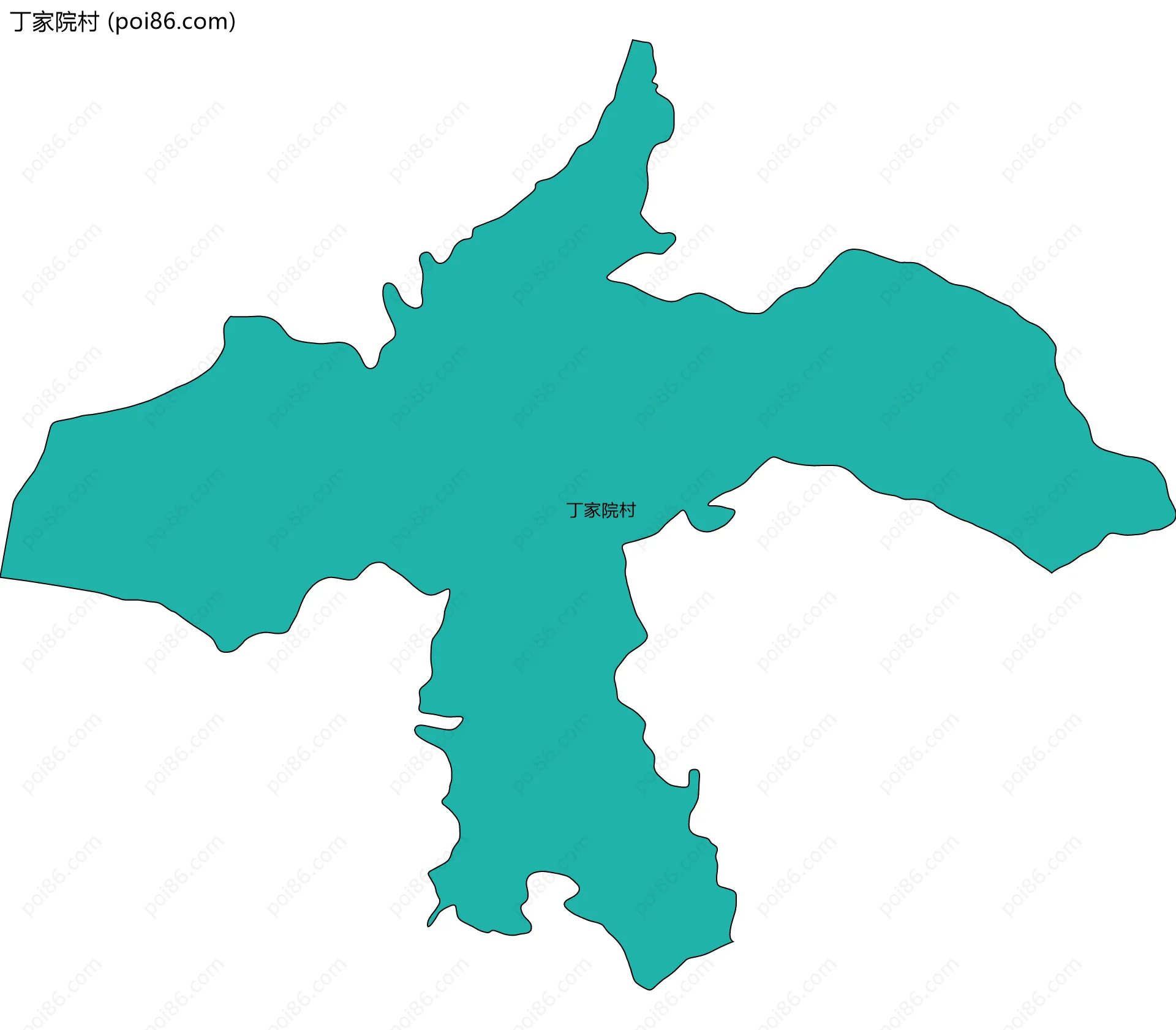 丁家院村边界地图