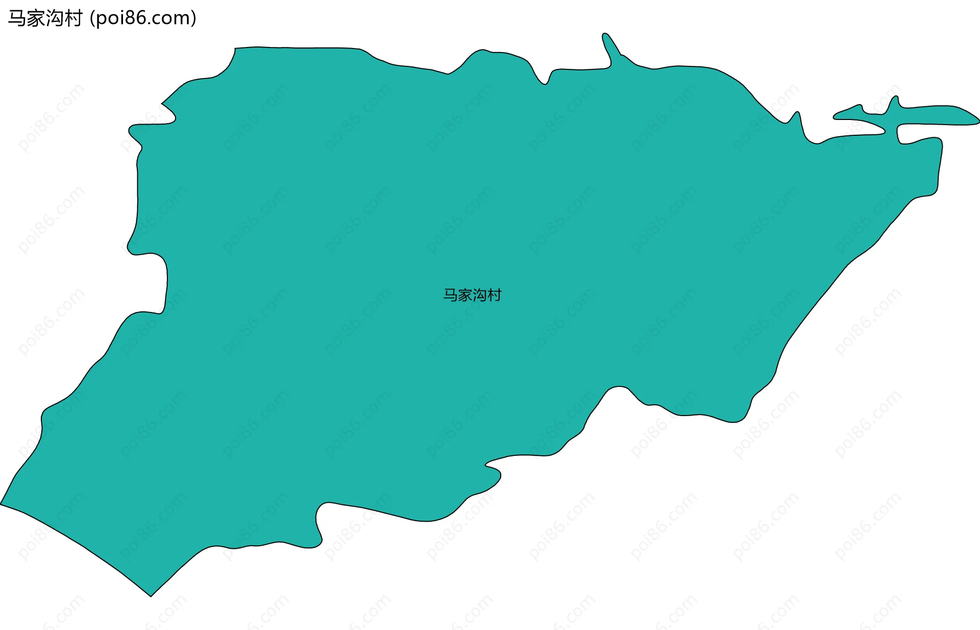 马家沟村边界地图