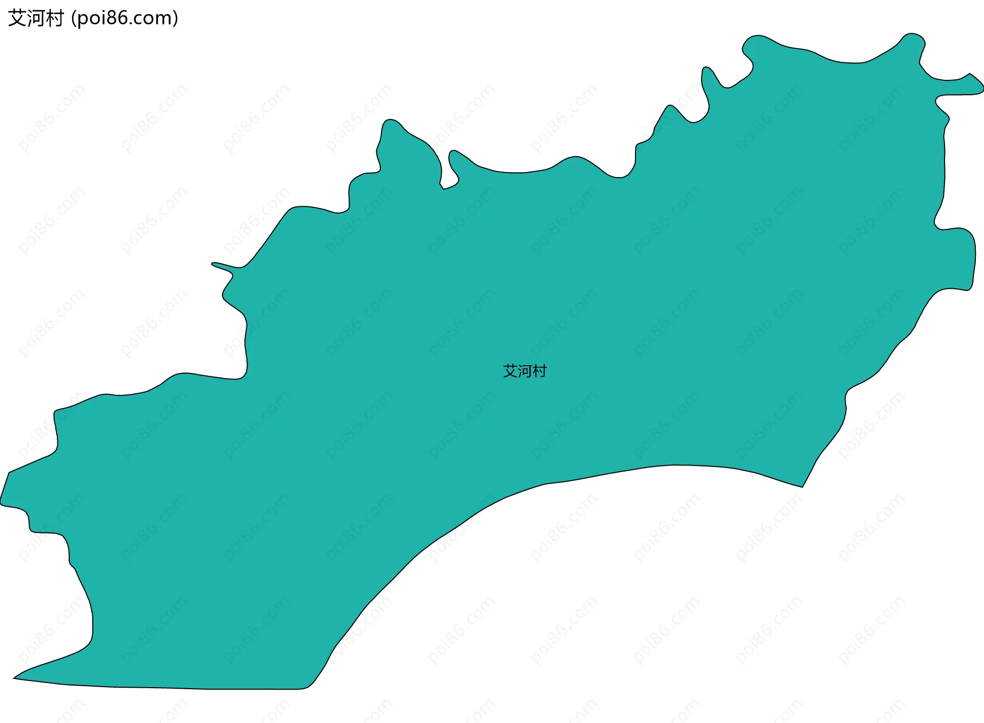 艾河村边界地图