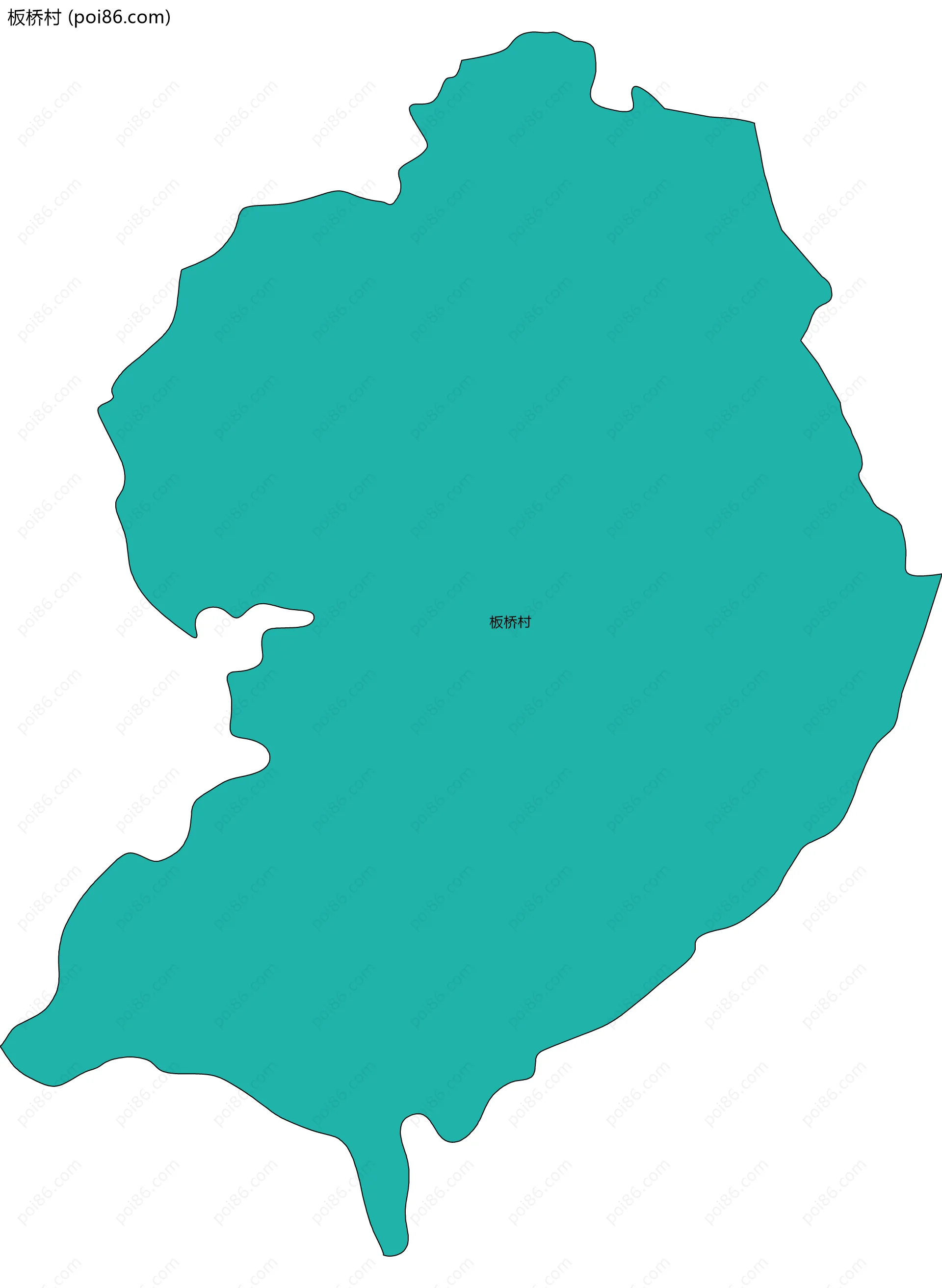 板桥村边界地图