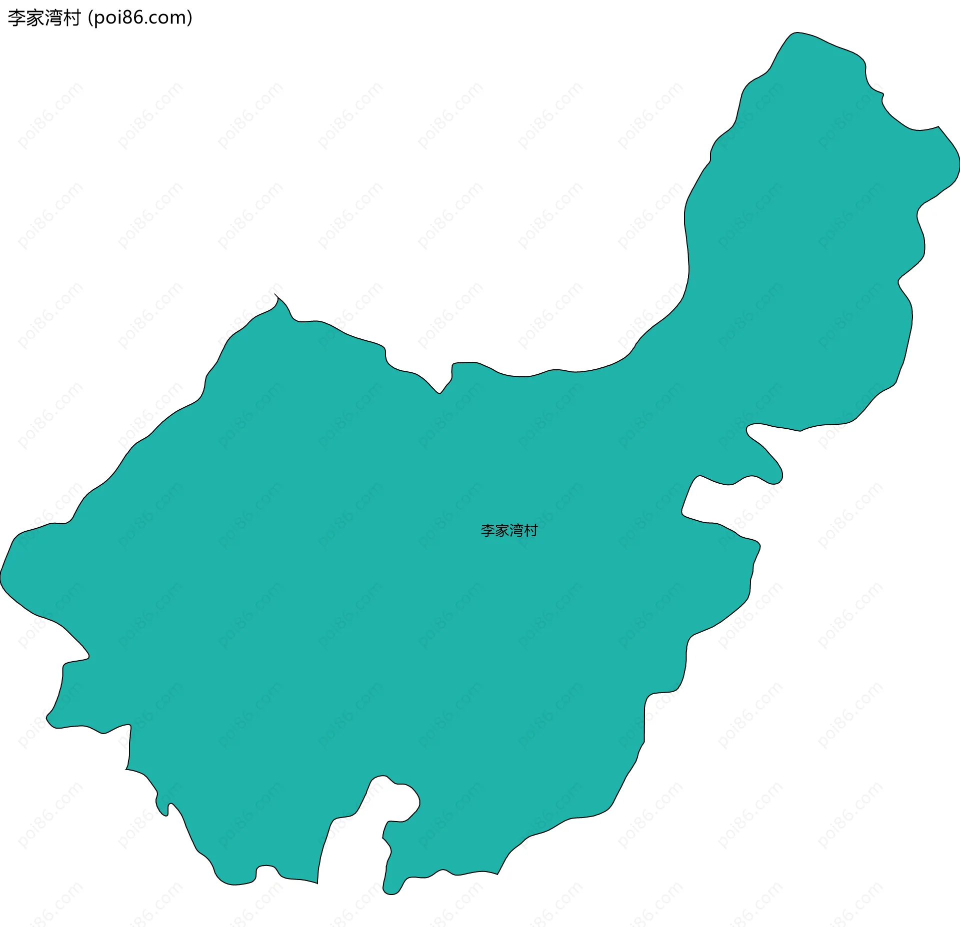 李家湾村边界地图