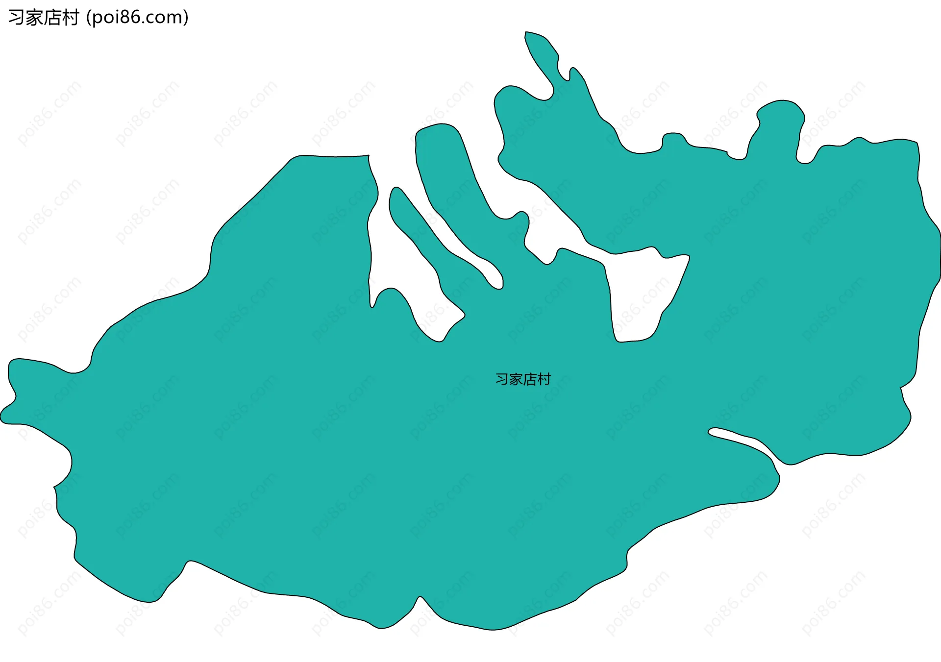 习家店村边界地图