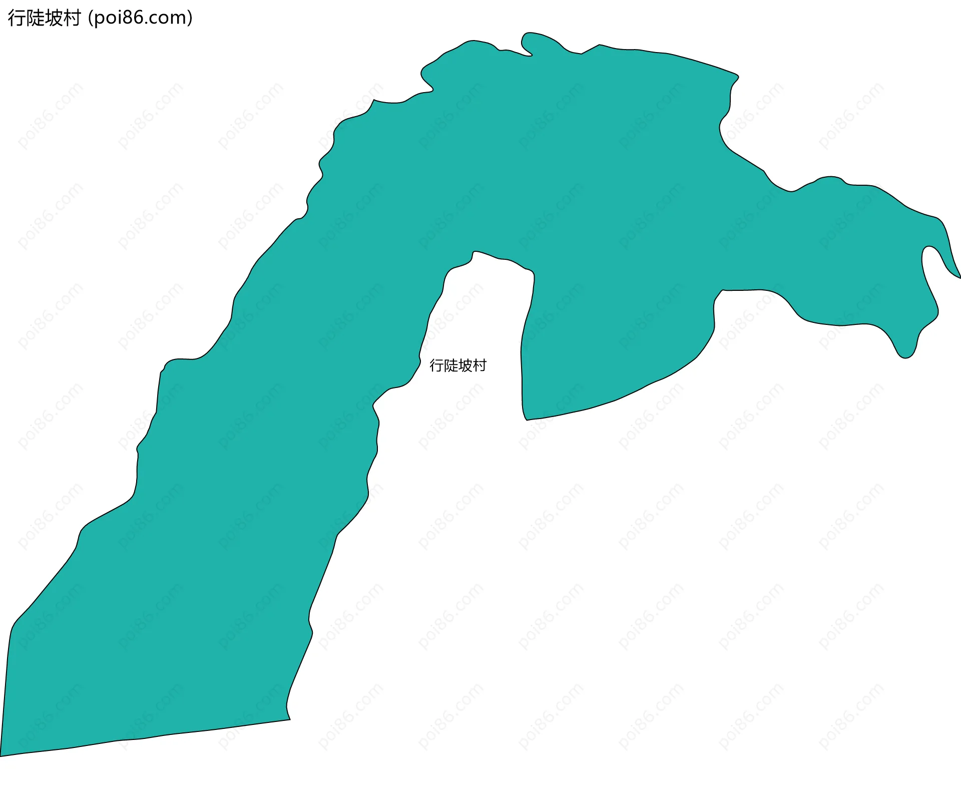 行陡坡村边界地图