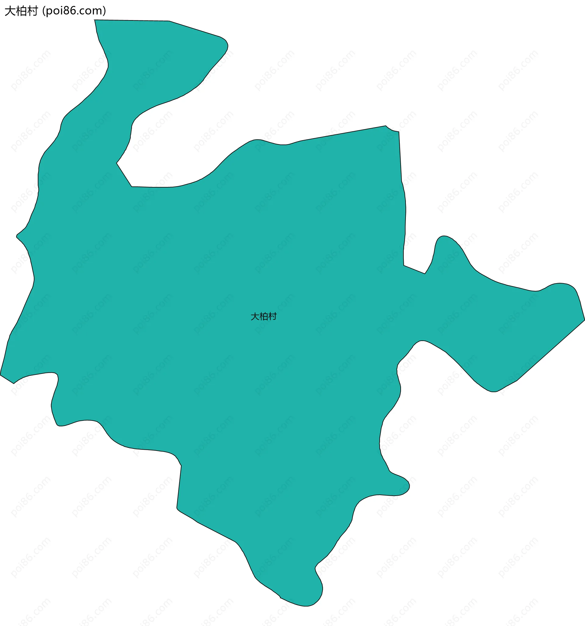 大柏村边界地图