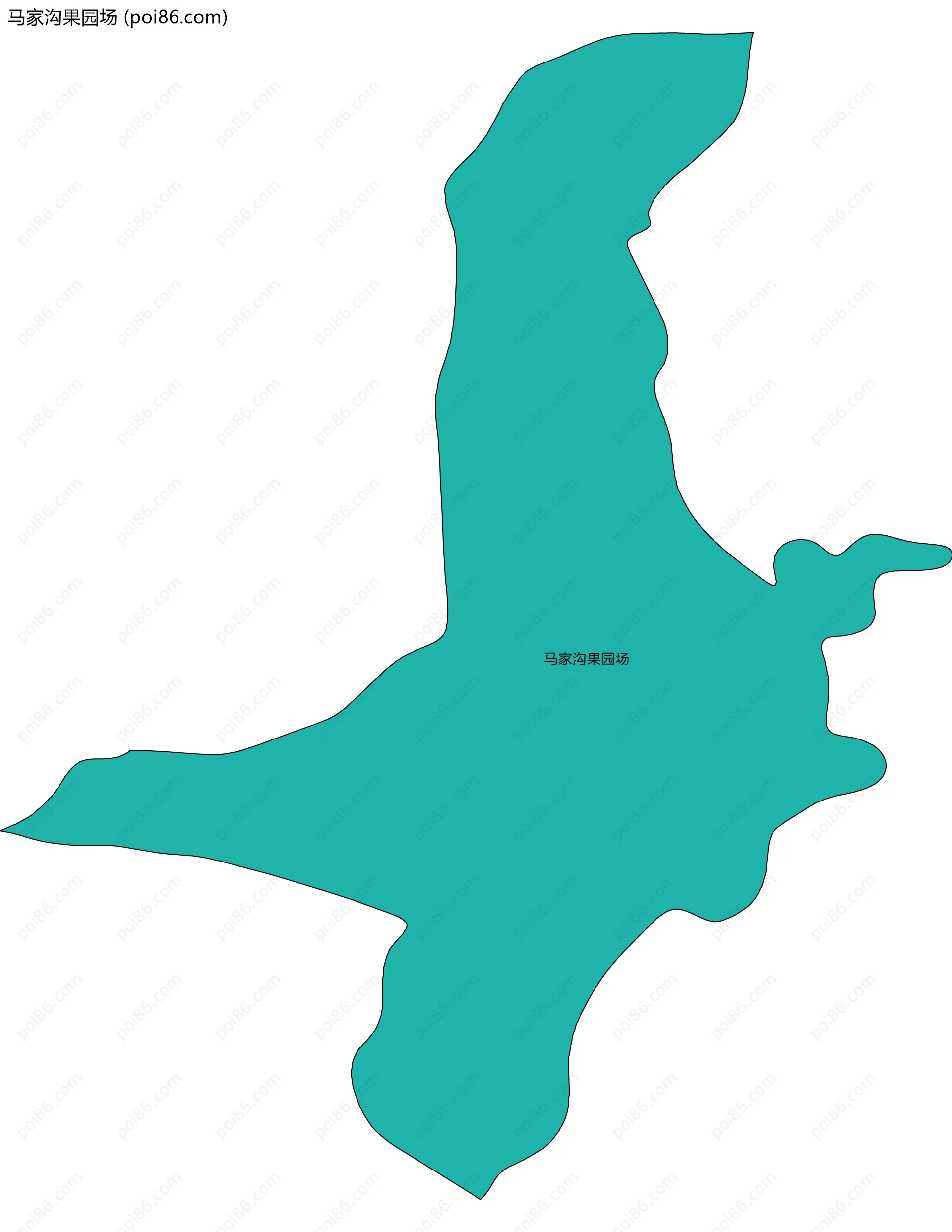 马家沟果园场边界地图