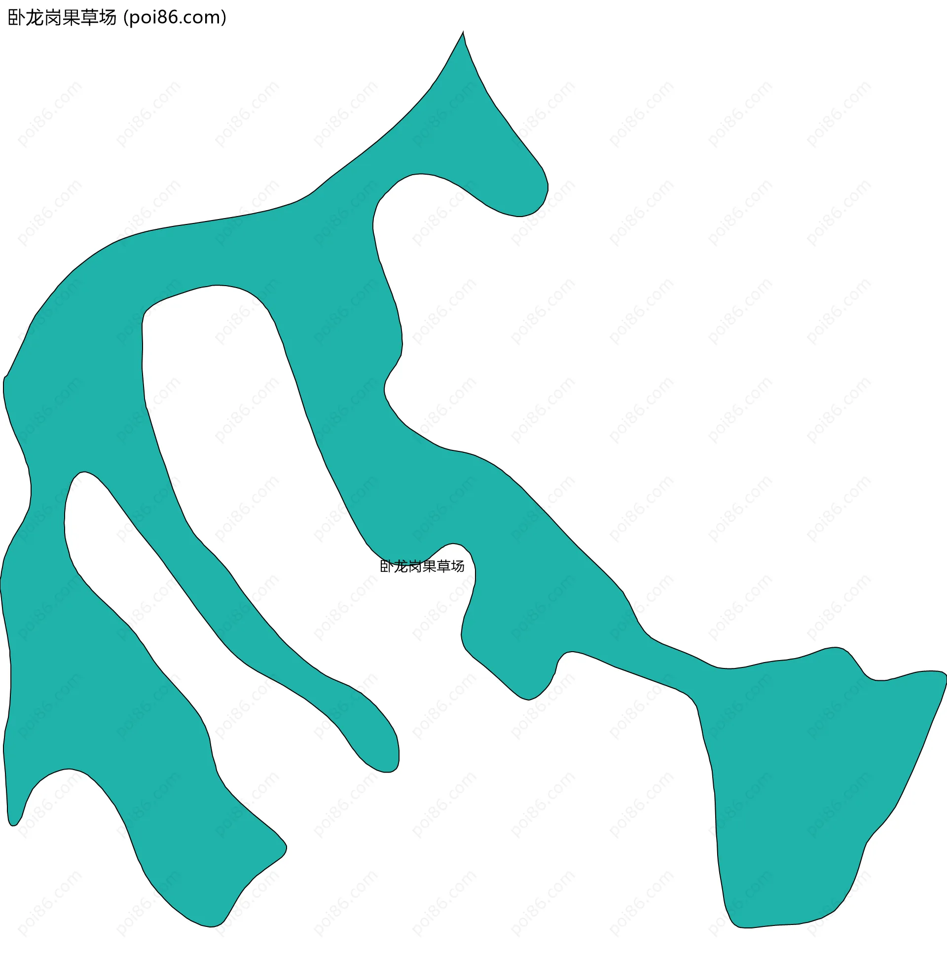 卧龙岗果草场边界地图