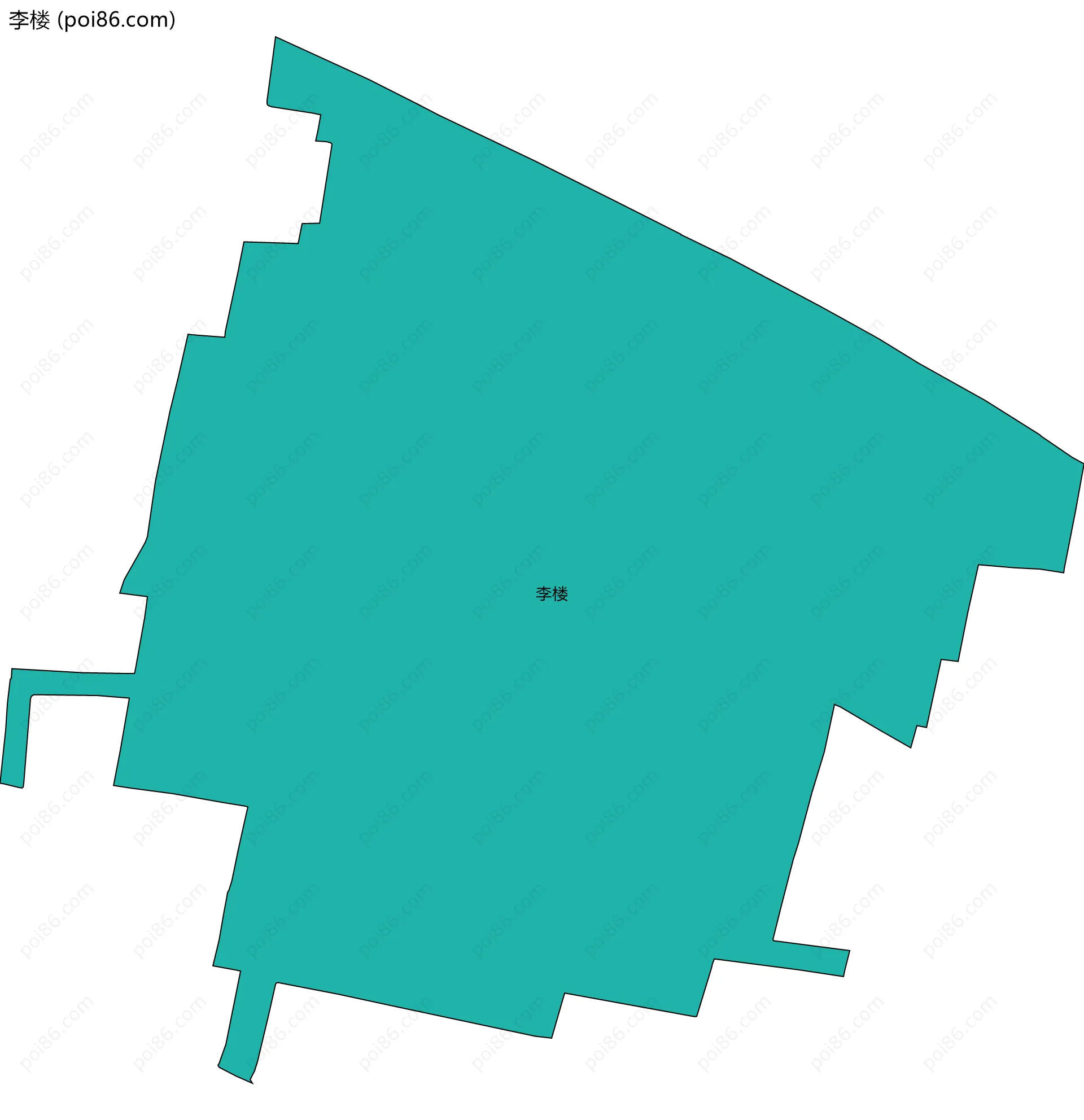 李楼边界地图