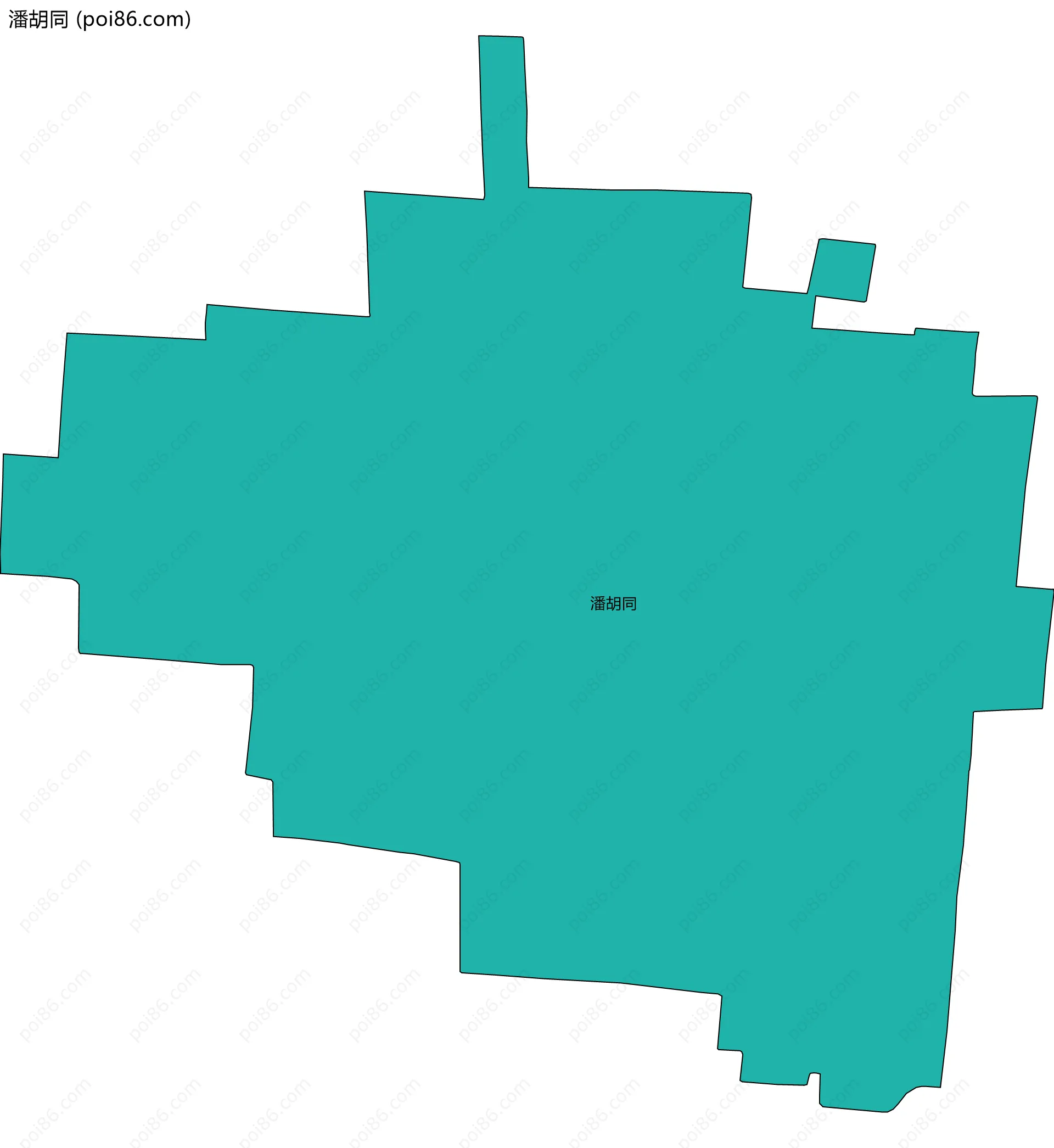 潘胡同边界地图