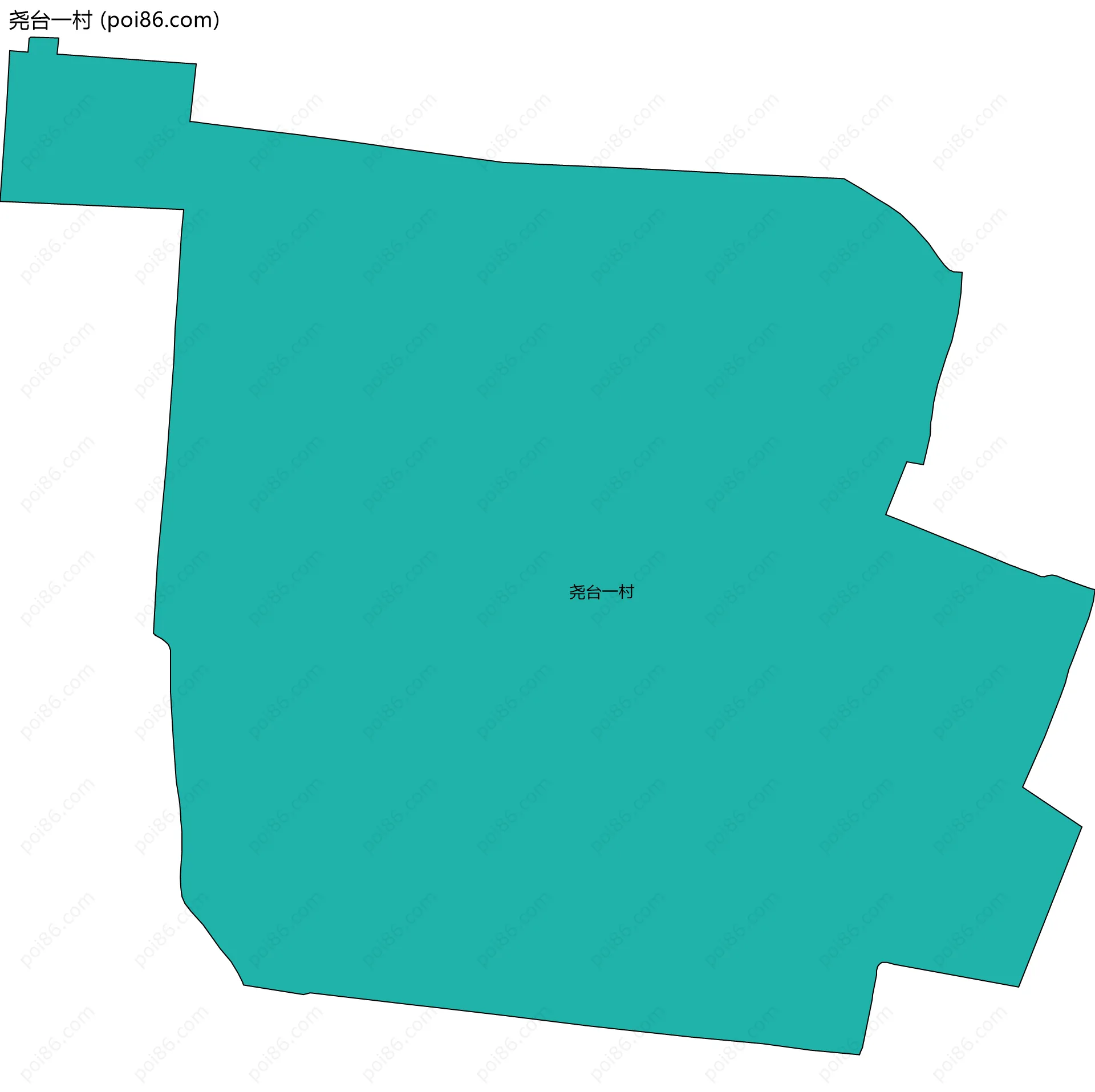 尧台一村边界地图