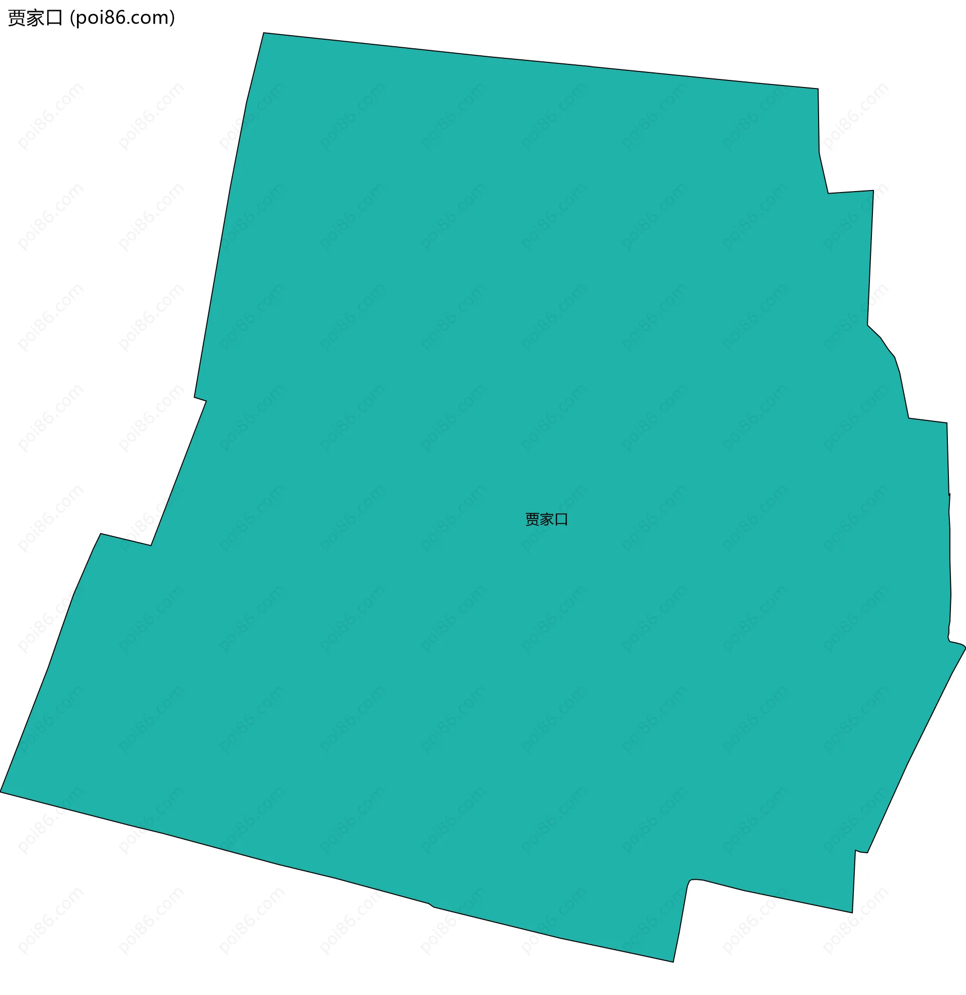 贾家口边界地图