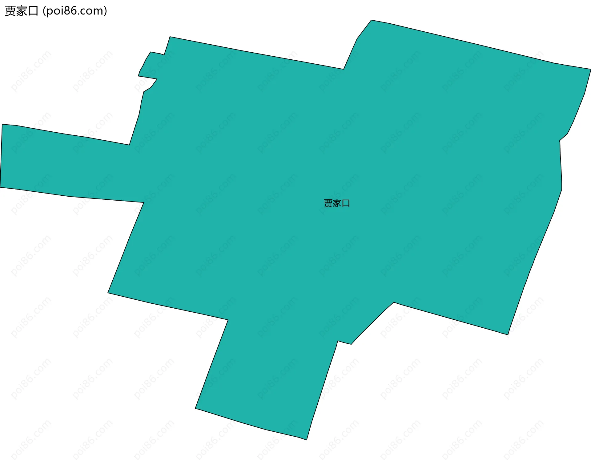 贾家口边界地图