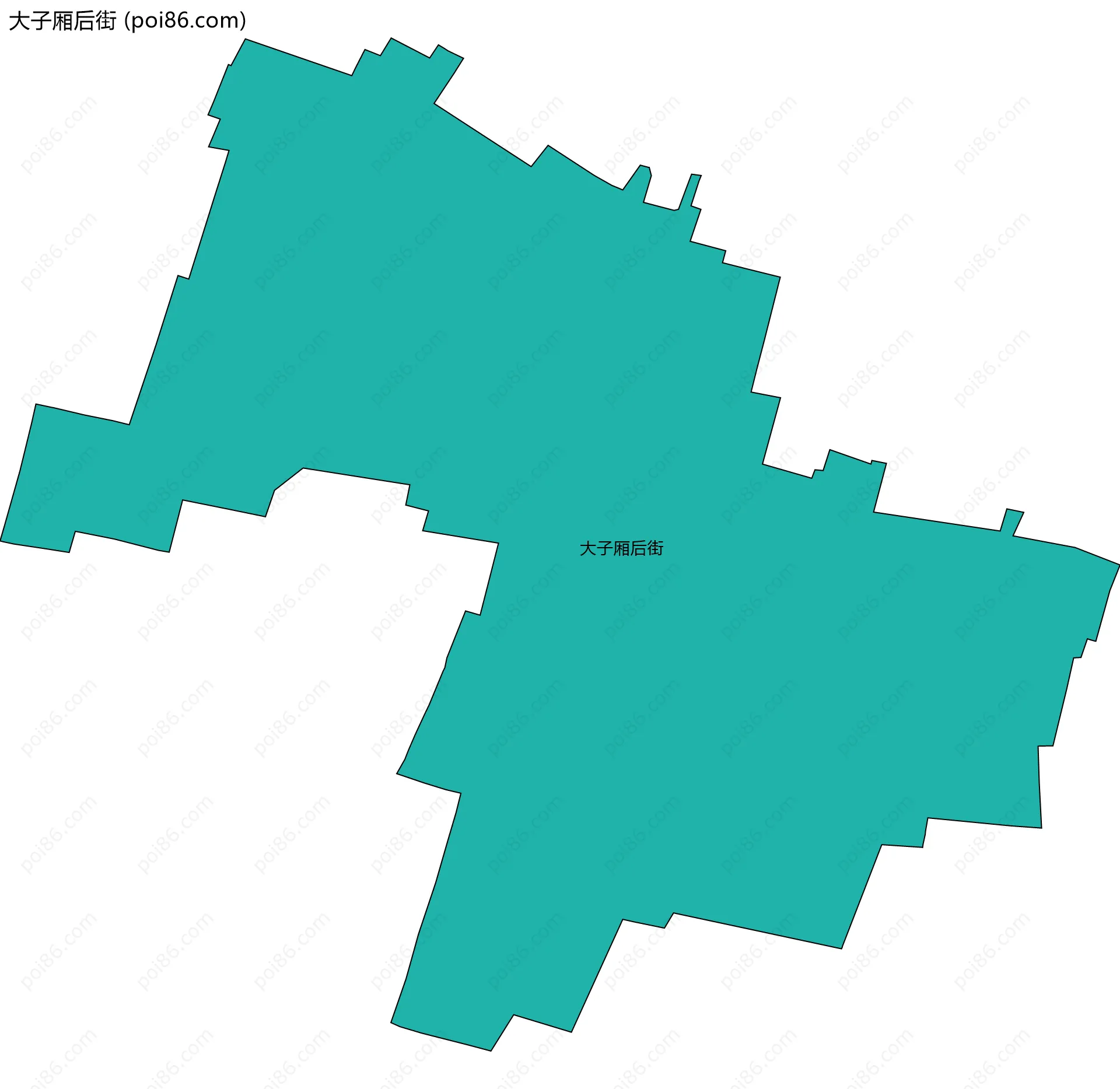 大子厢后街边界地图