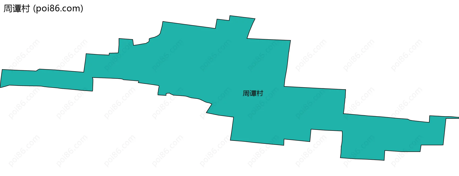 周谭村边界地图