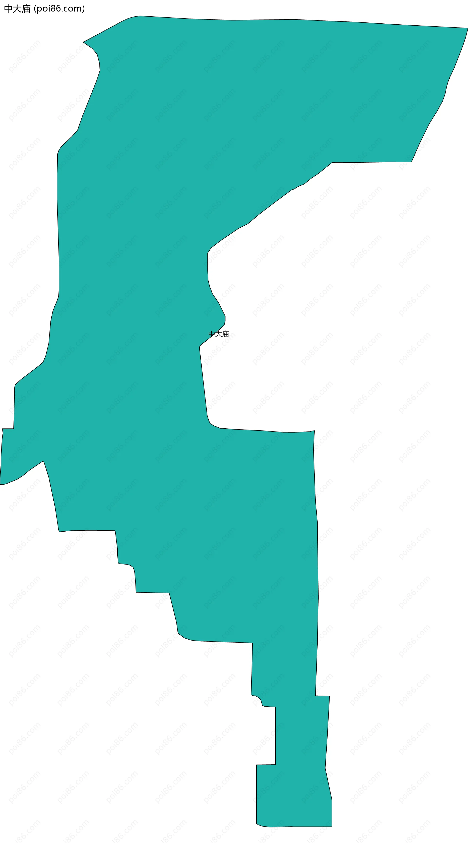 中大庙边界地图