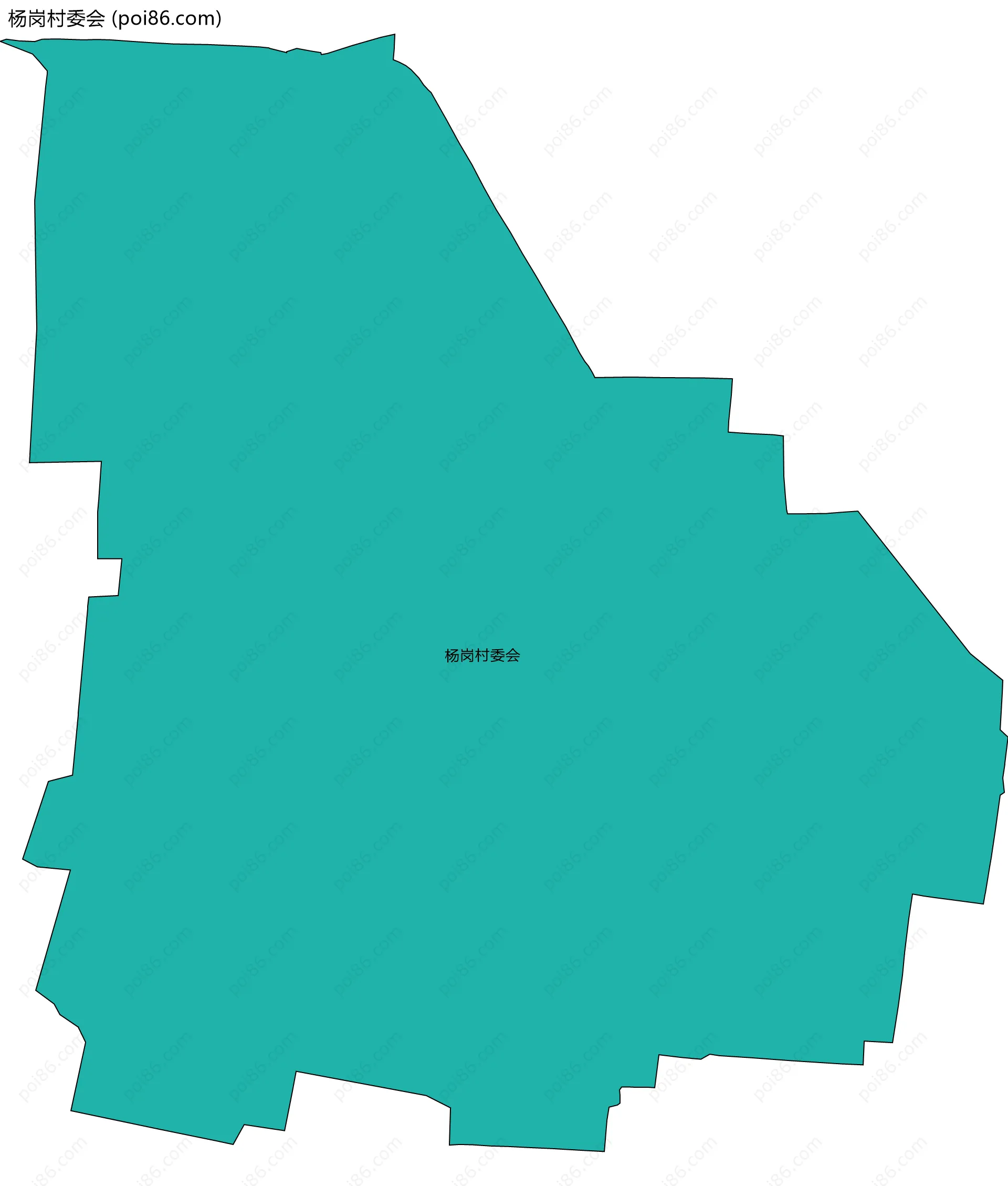 杨岗村委会边界地图