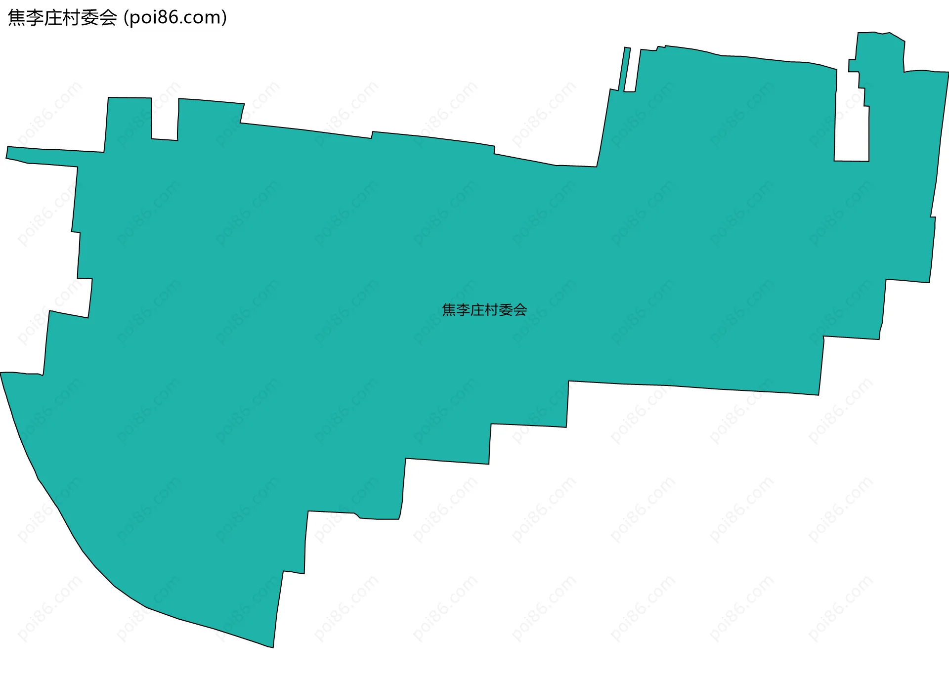 焦李庄村委会边界地图