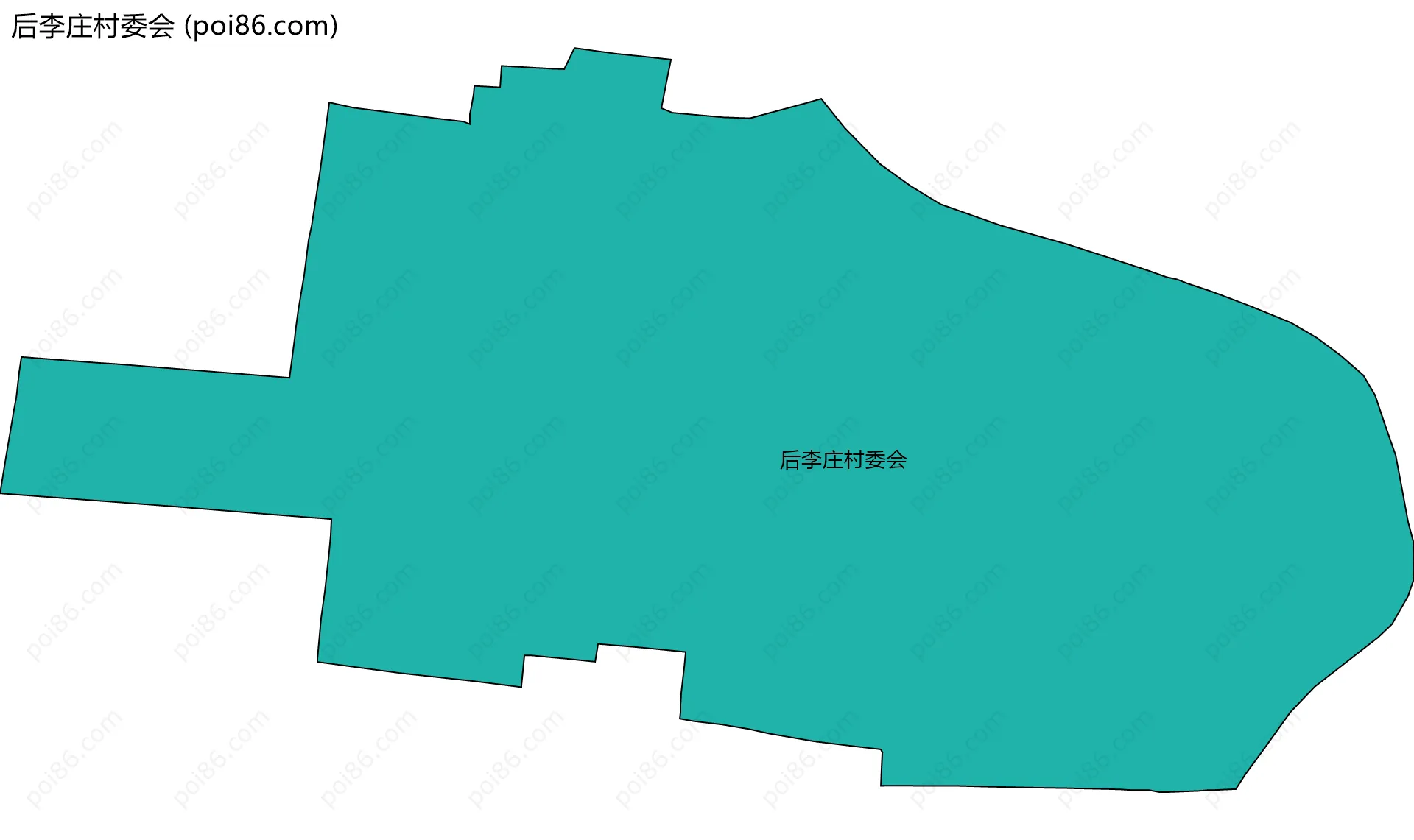 后李庄村委会边界地图