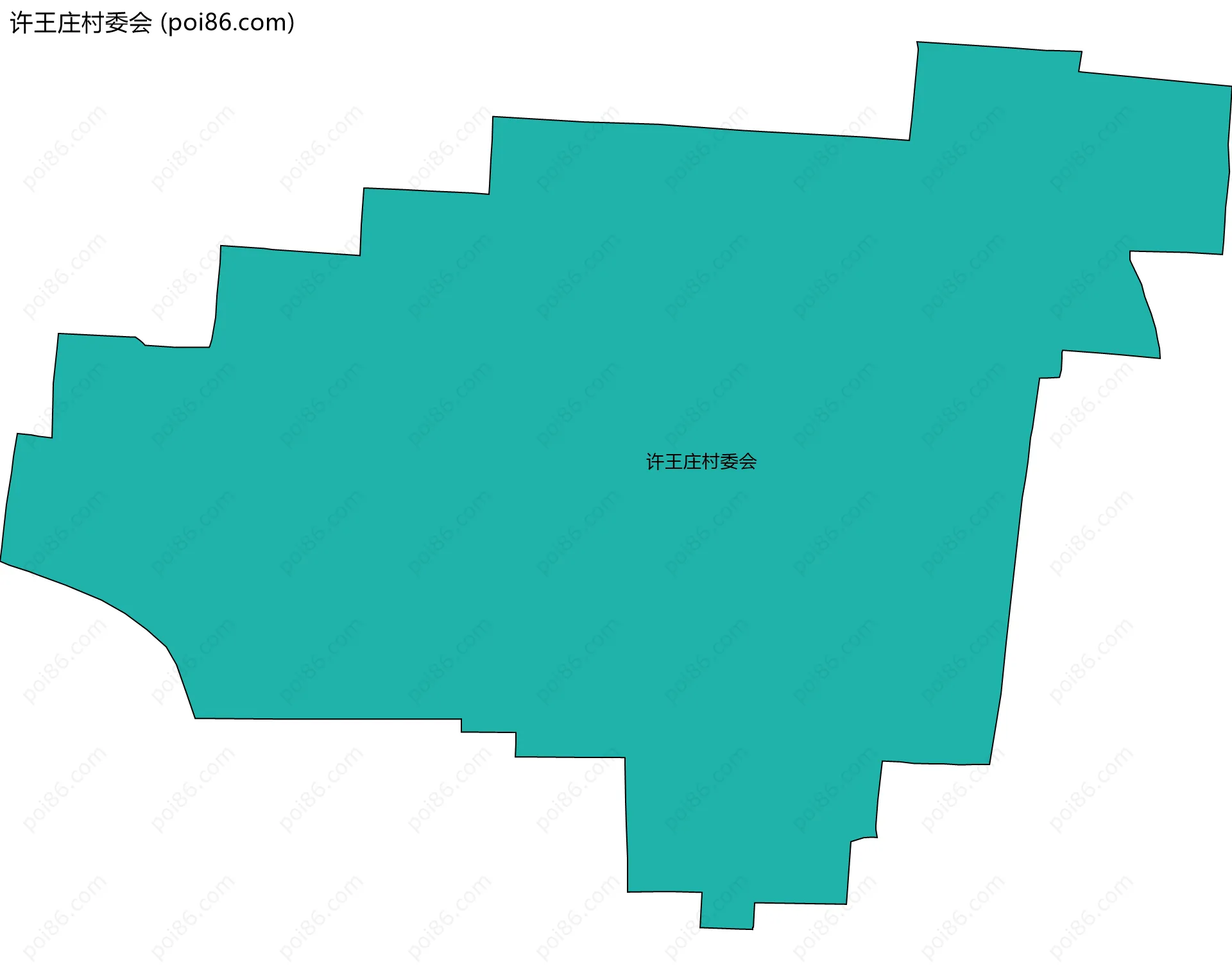 许王庄村委会边界地图